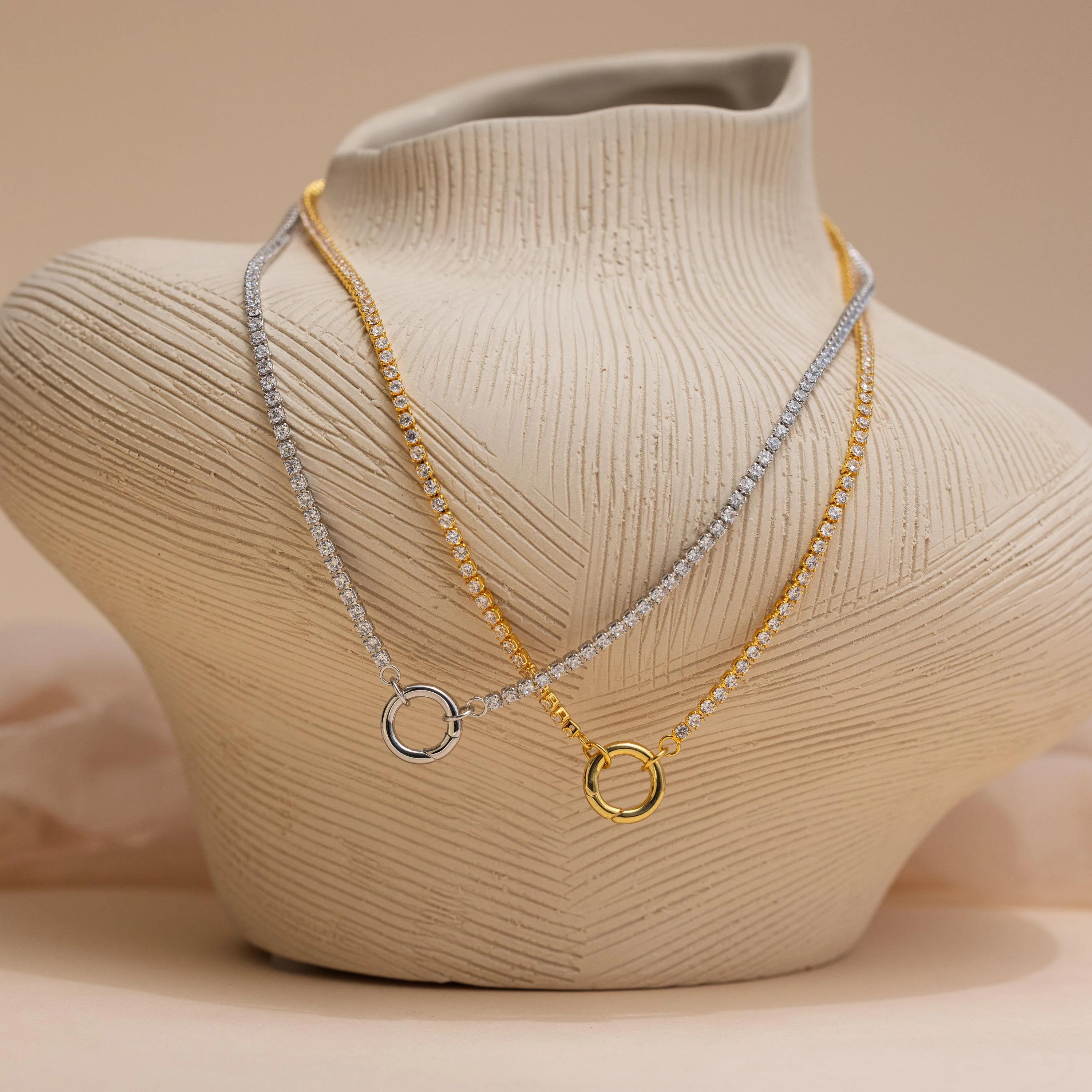 Diamond Tennis Clasp Necklace - Image 5