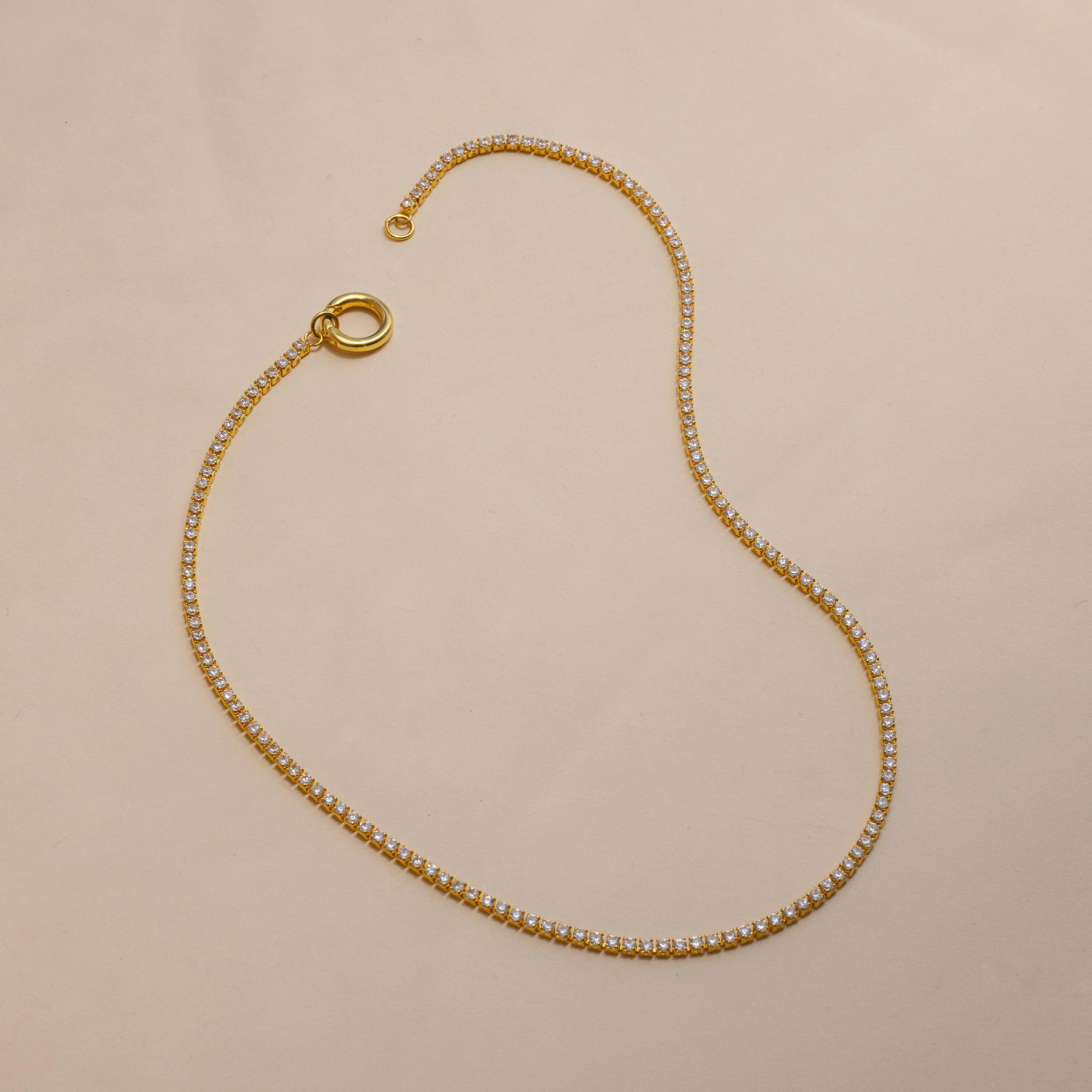 Diamond Tennis Clasp Necklace in 18K Gold - Image 6