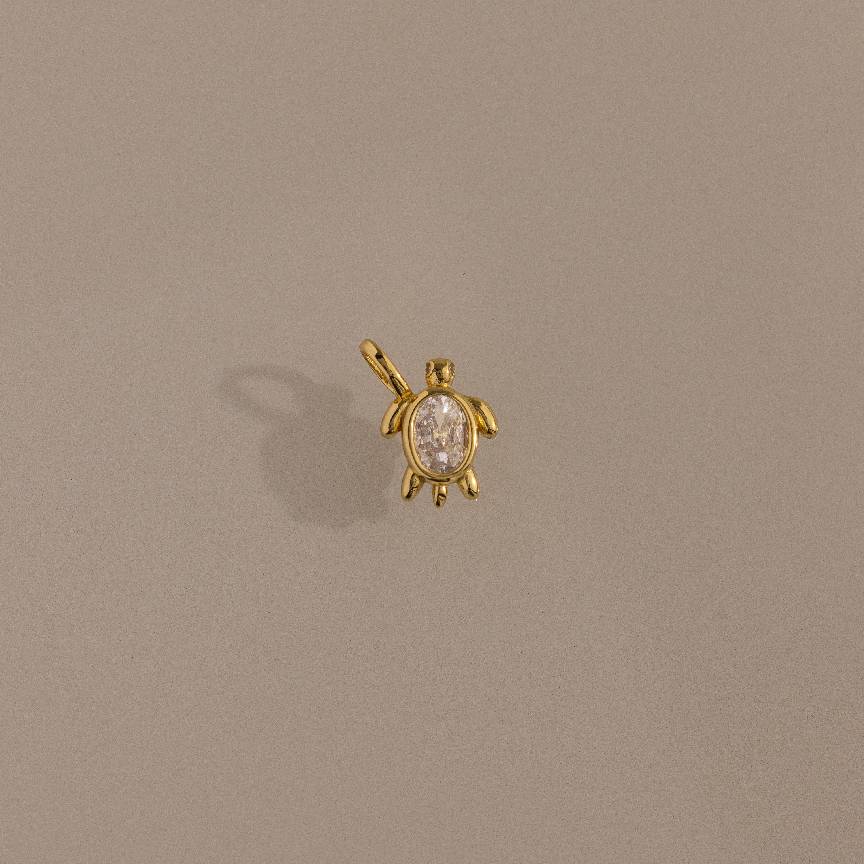 Diamond Turtle Charm in 18K Gold
