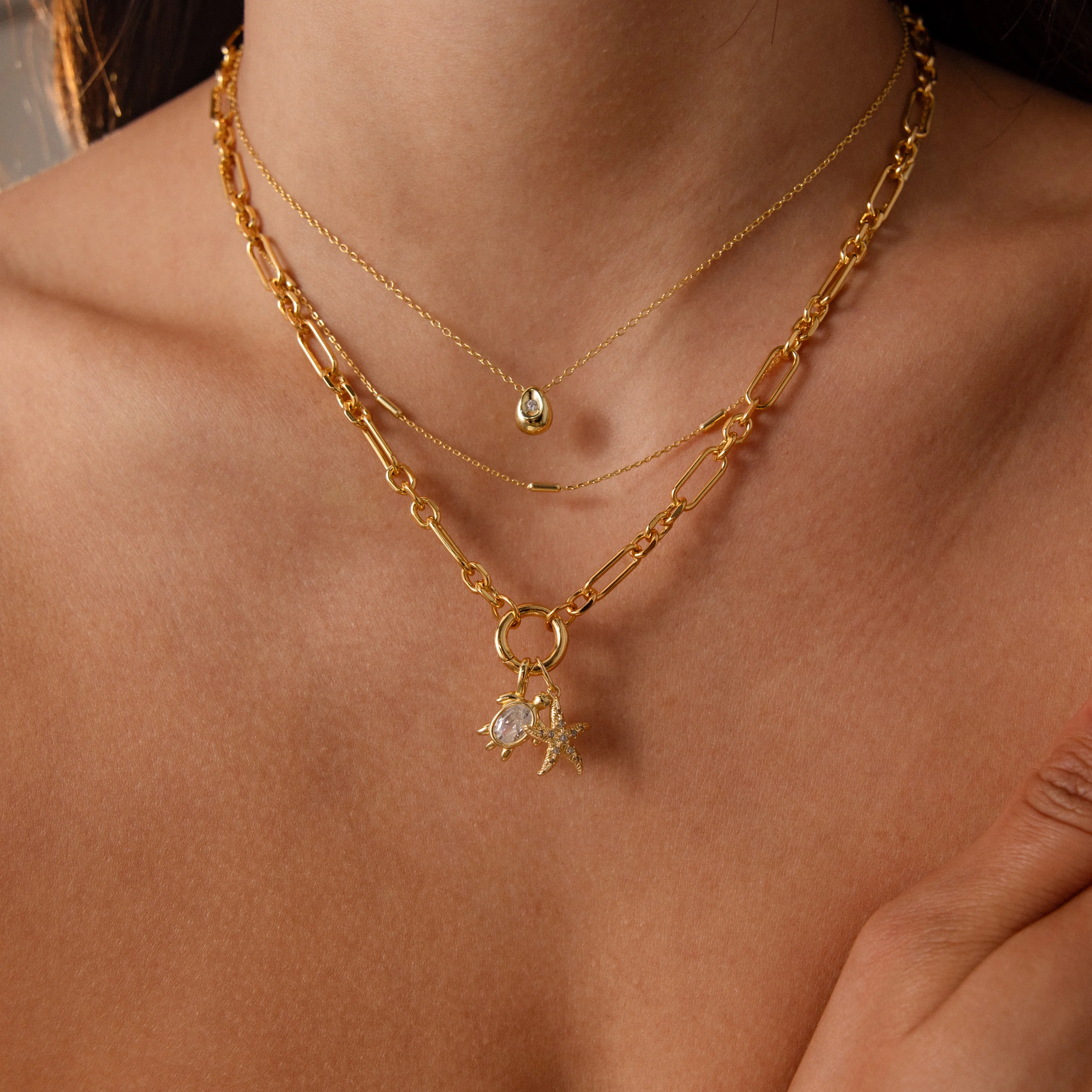 Diamond Turtle Charm in 18K Gold - Image 4