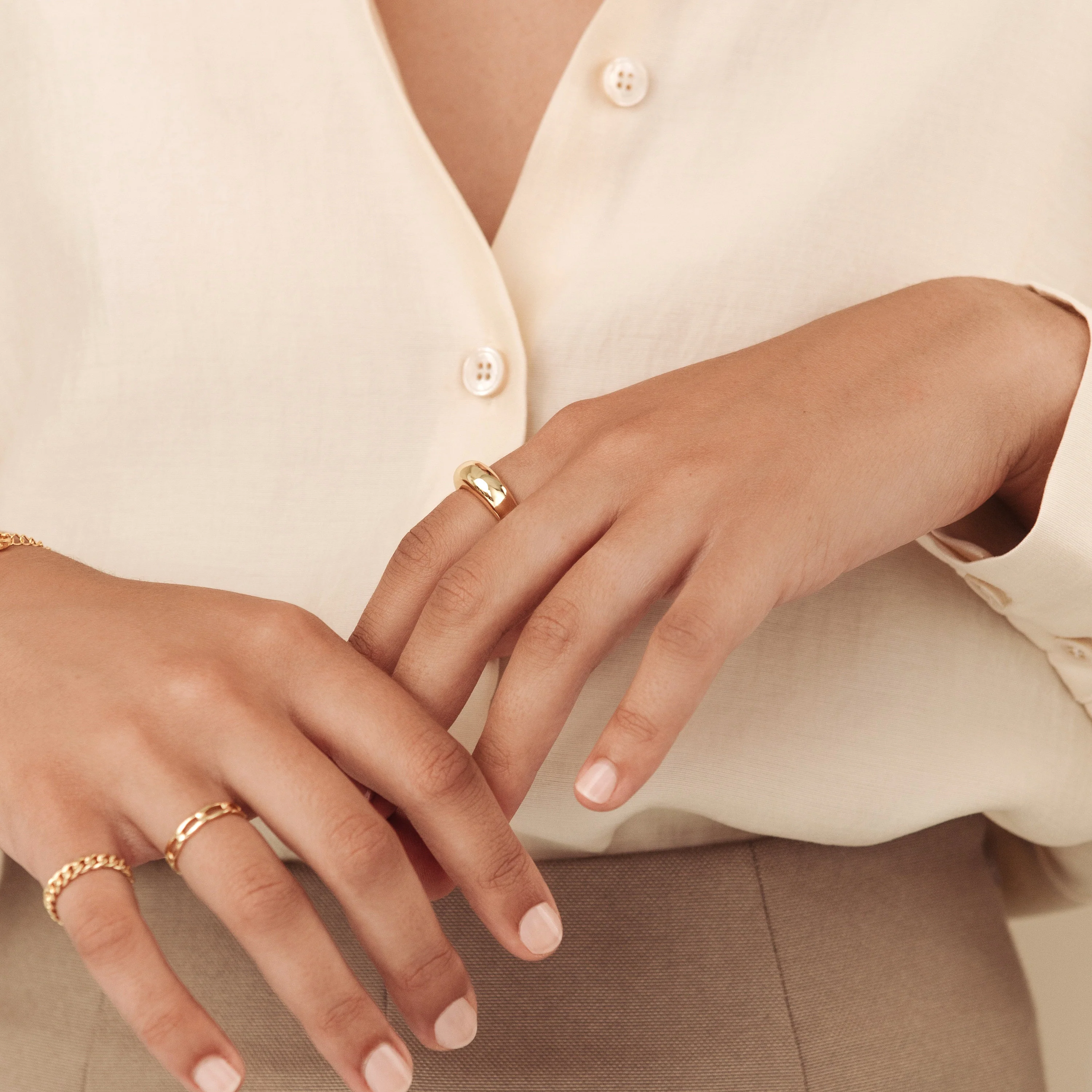 Dome Ring in Silver - Image 5