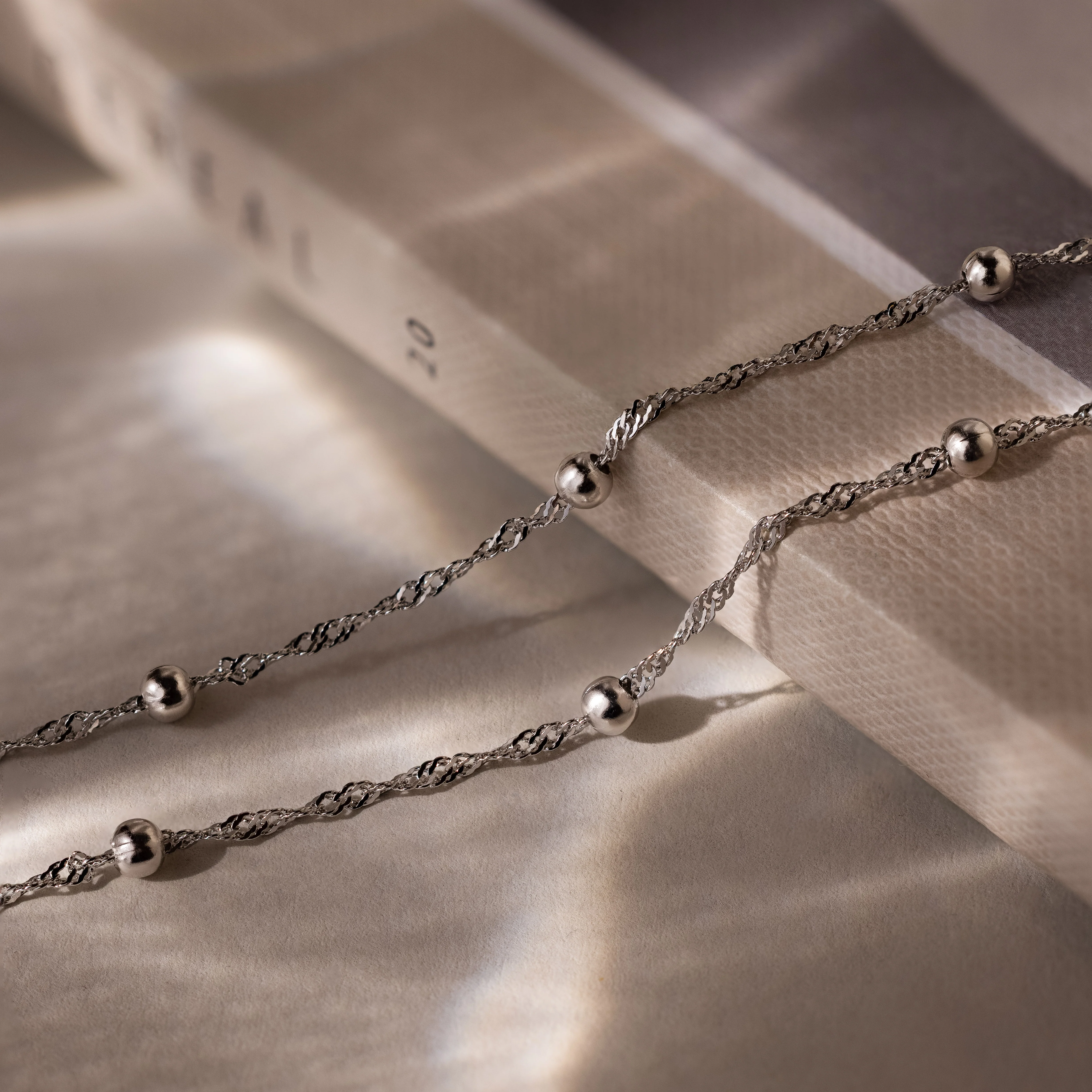 Duo Bead Chain Anklet - Image 7