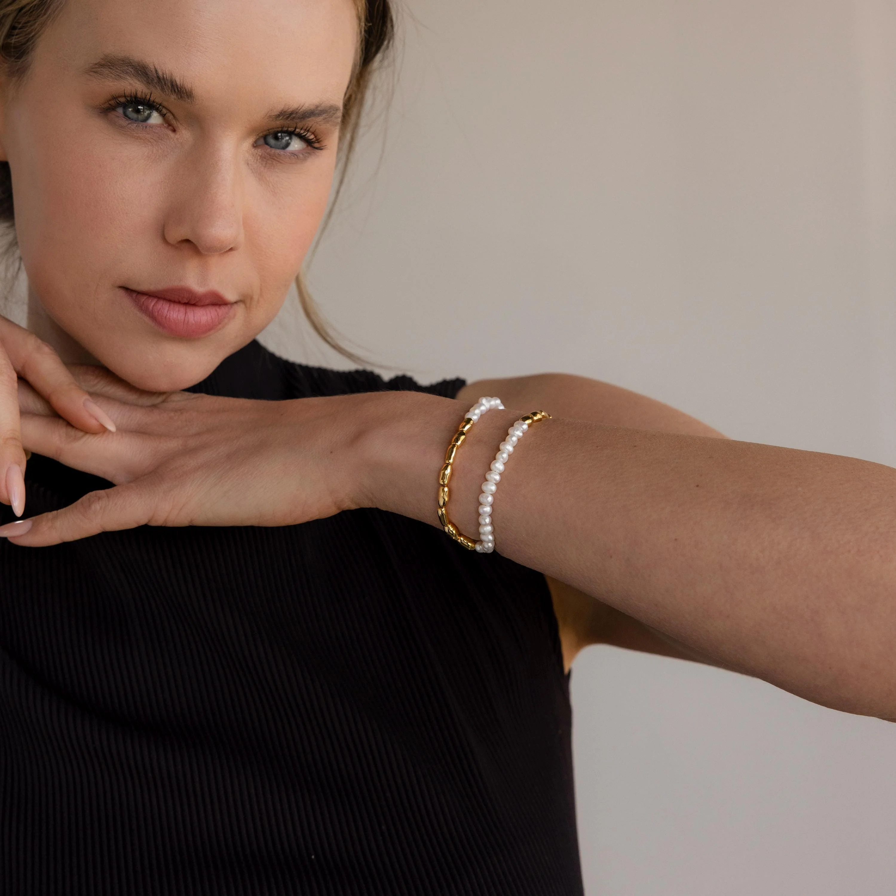 Duo Beaded Pearl Bracelet - Image 8