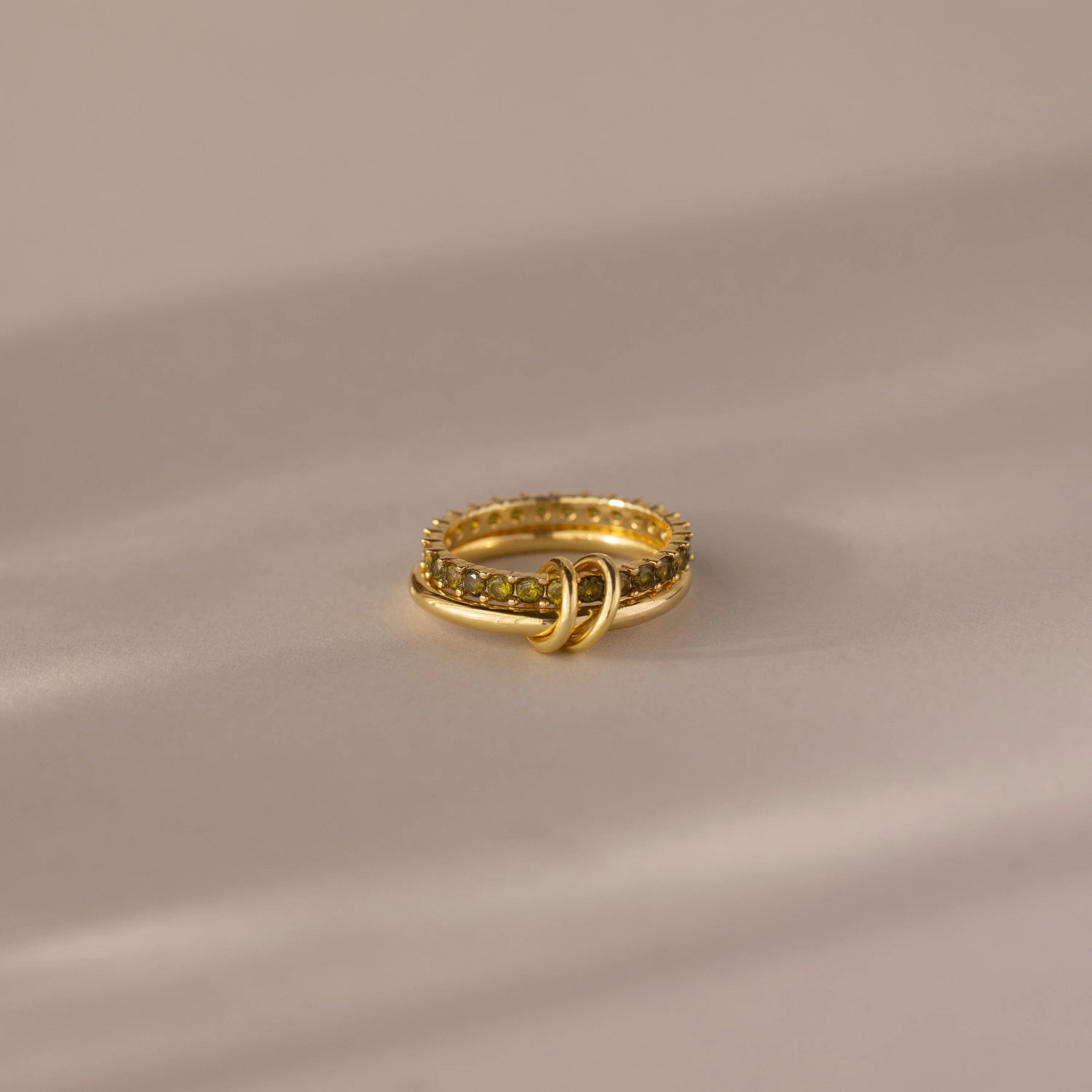 Duo Birthstone Tennis Linked Ring Set - Image 9