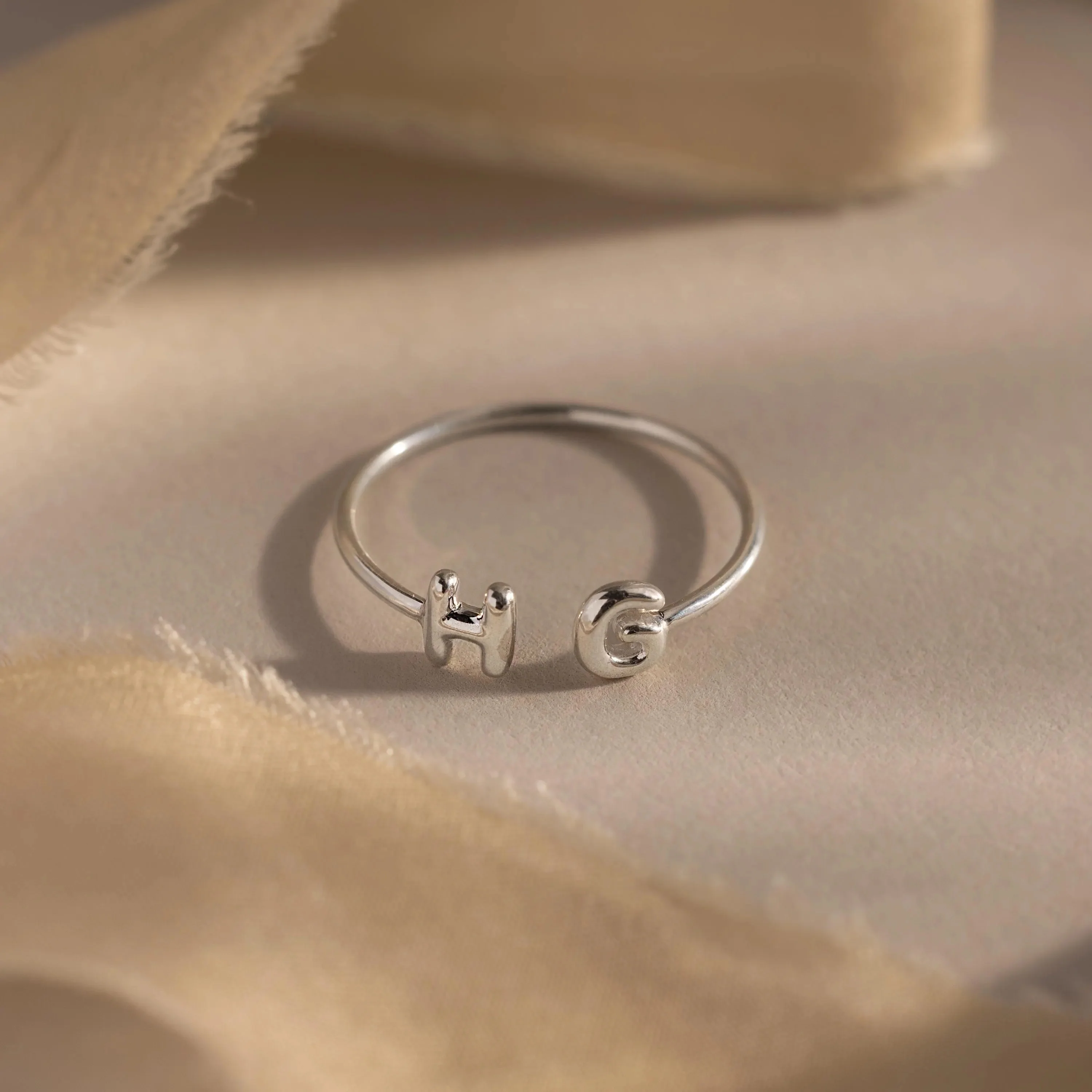 Duo Bubble Initial Ring - Image 3