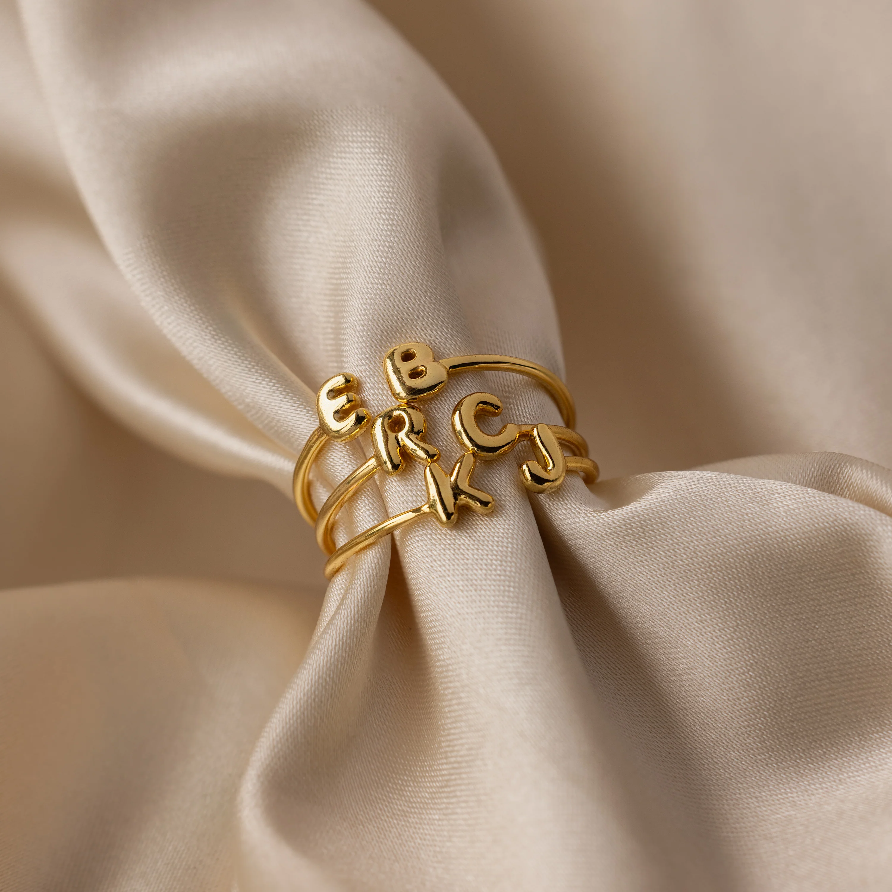 Duo Bubble Initial Ring - Image 7