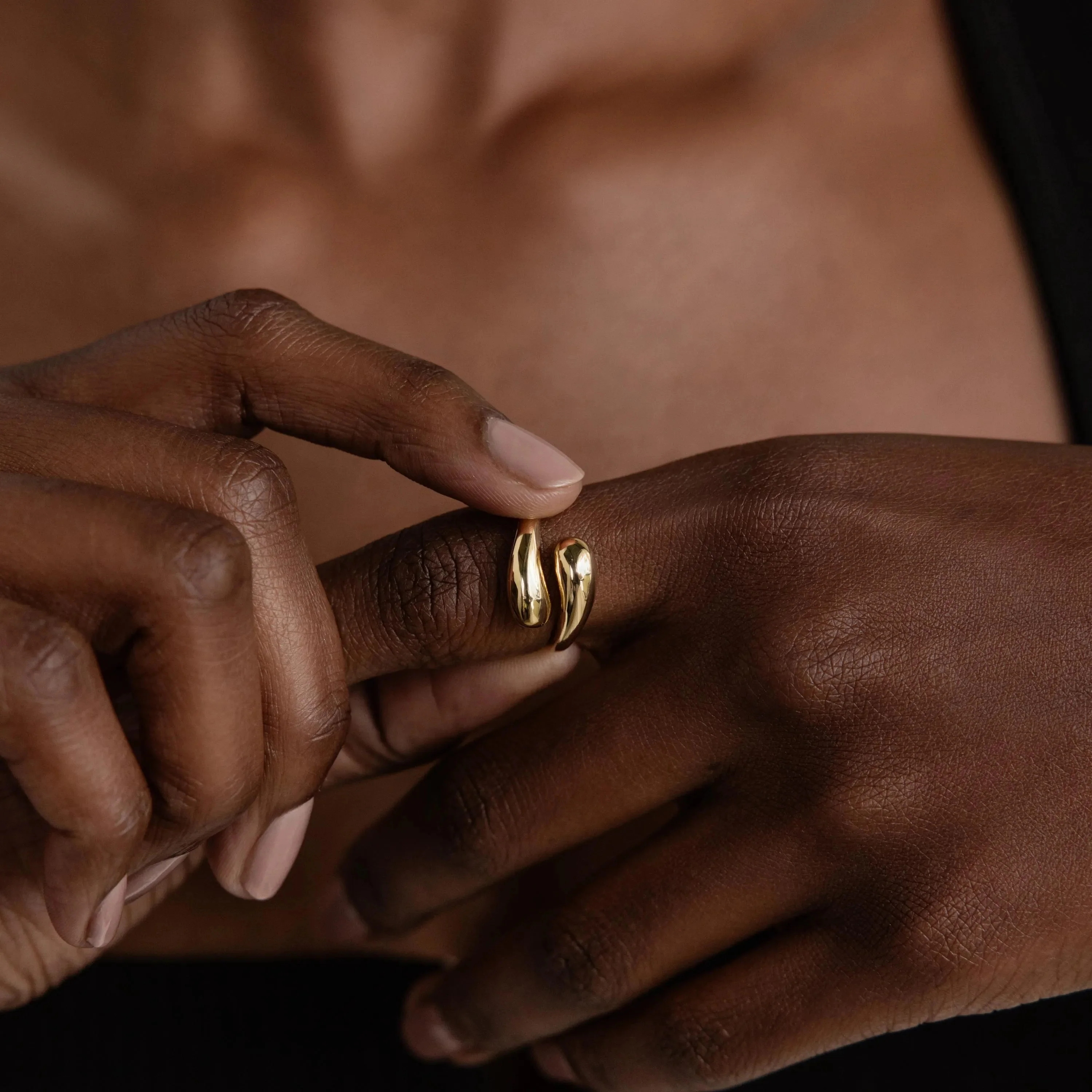 Duo Dome Ring in 18K Gold - Image 2