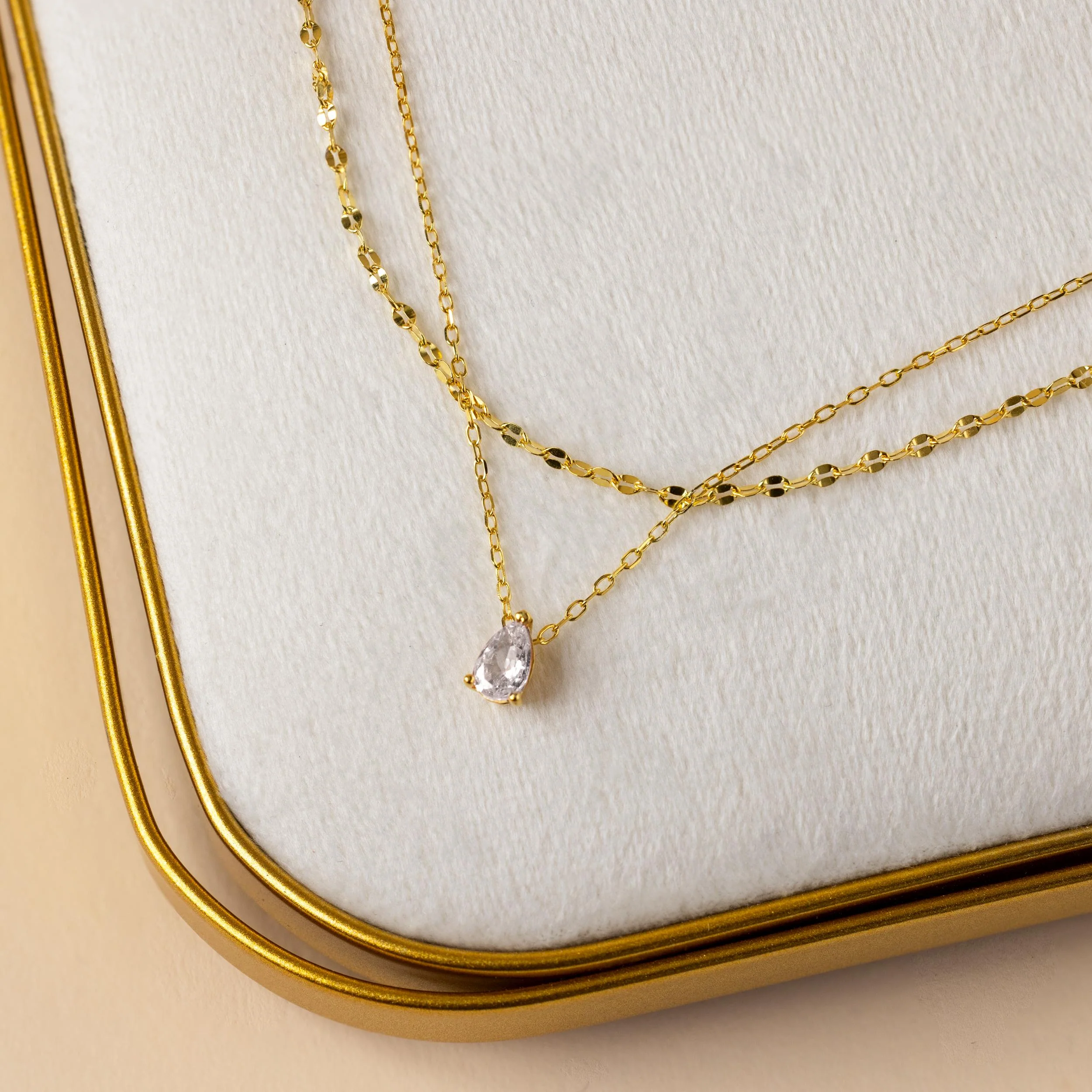Duo Layered Birthstone Necklace - Image 2