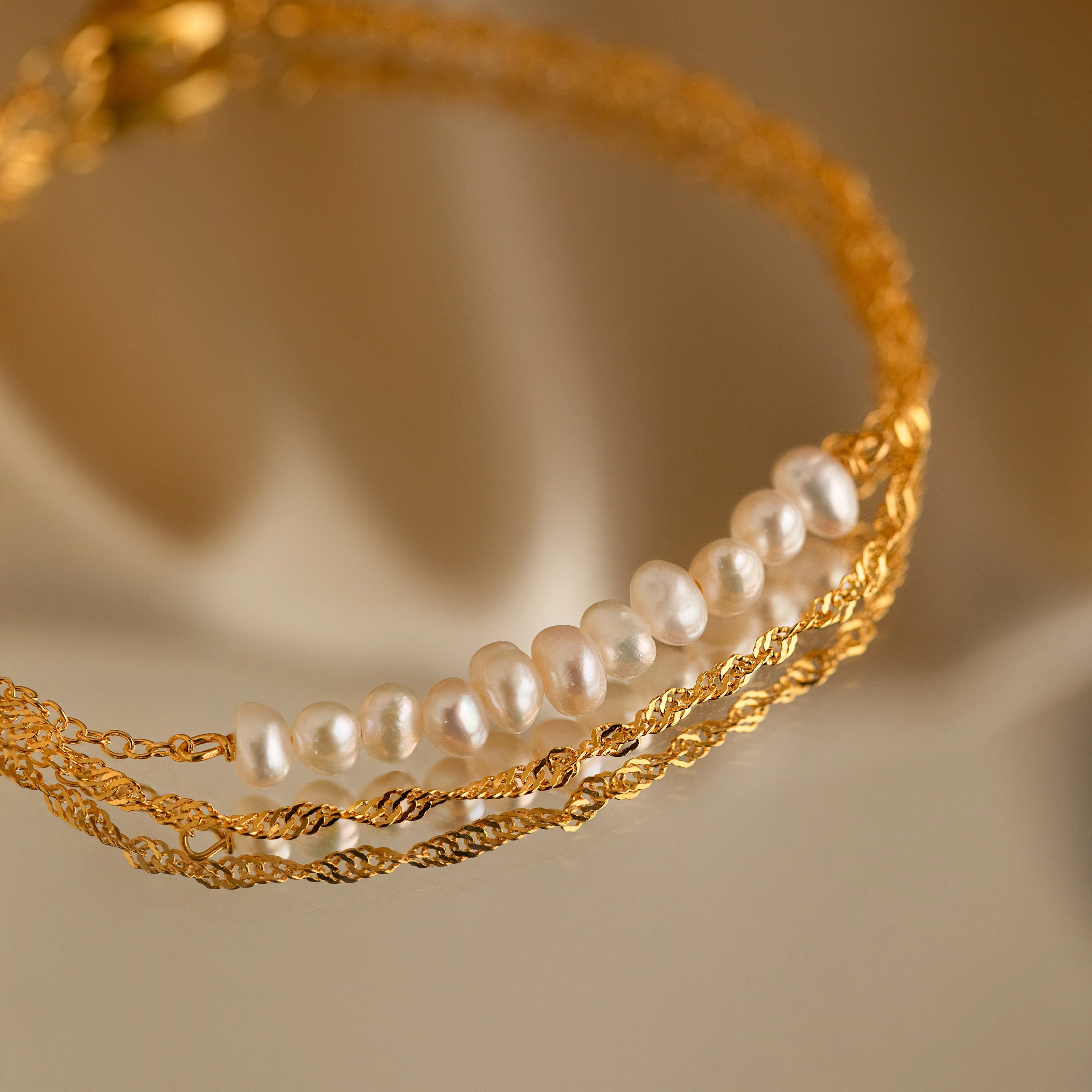 Duo Pearl Twist Bracelet - Image 3