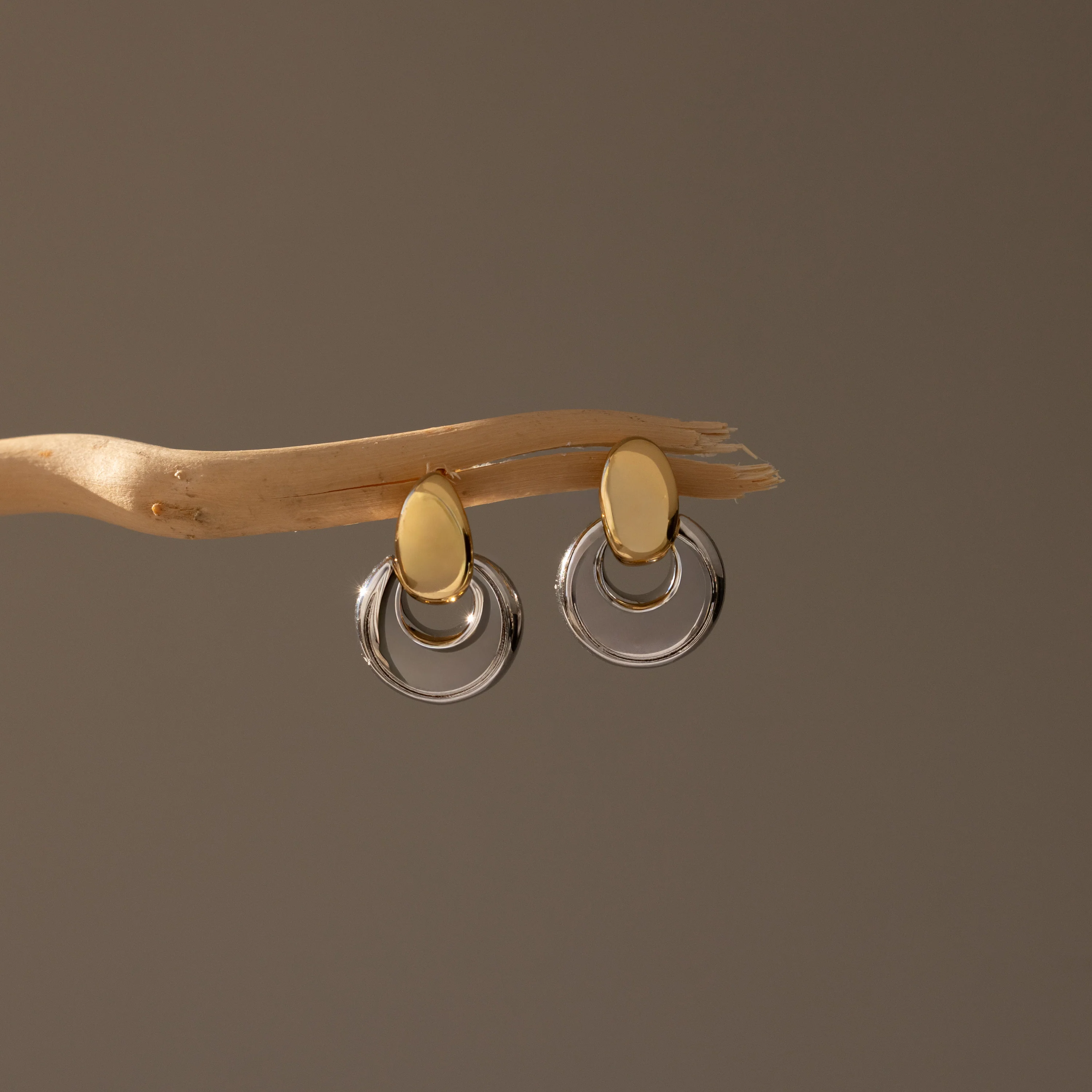 Eclipse Dome Studs in Mixed Metal