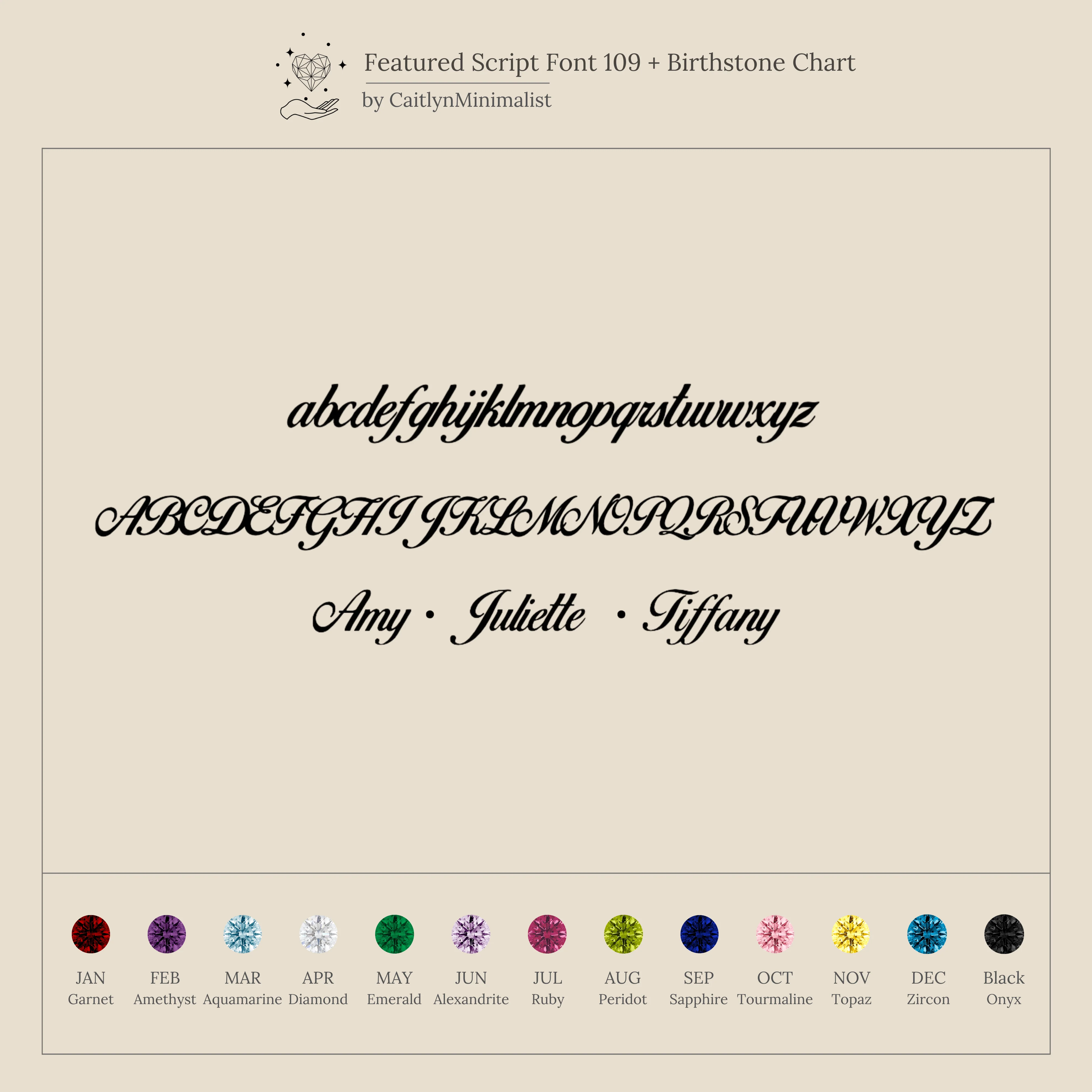 Elegant Birthstone Name Necklace - Image 8