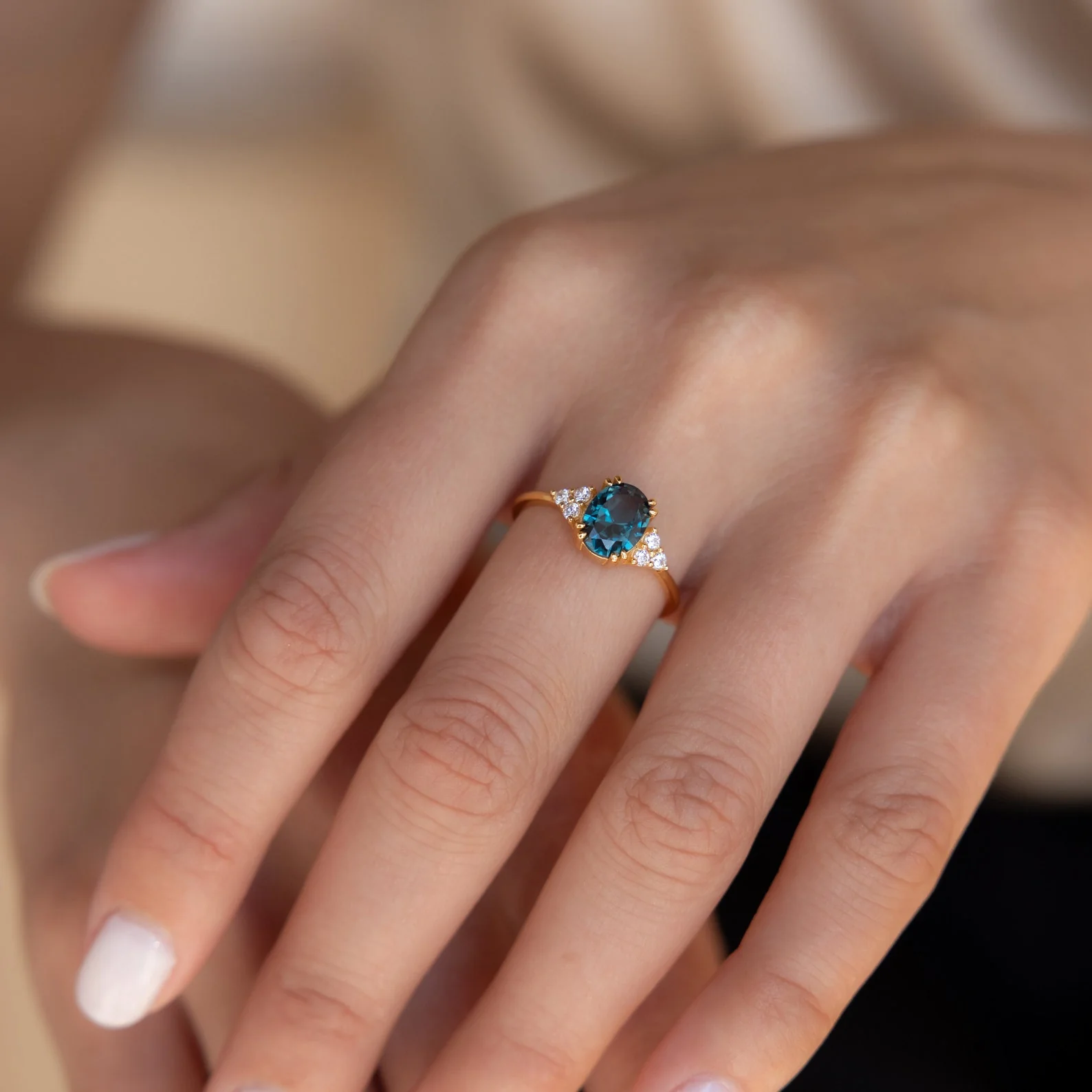 Elizabeth Blue Topaz Ring - Image 2