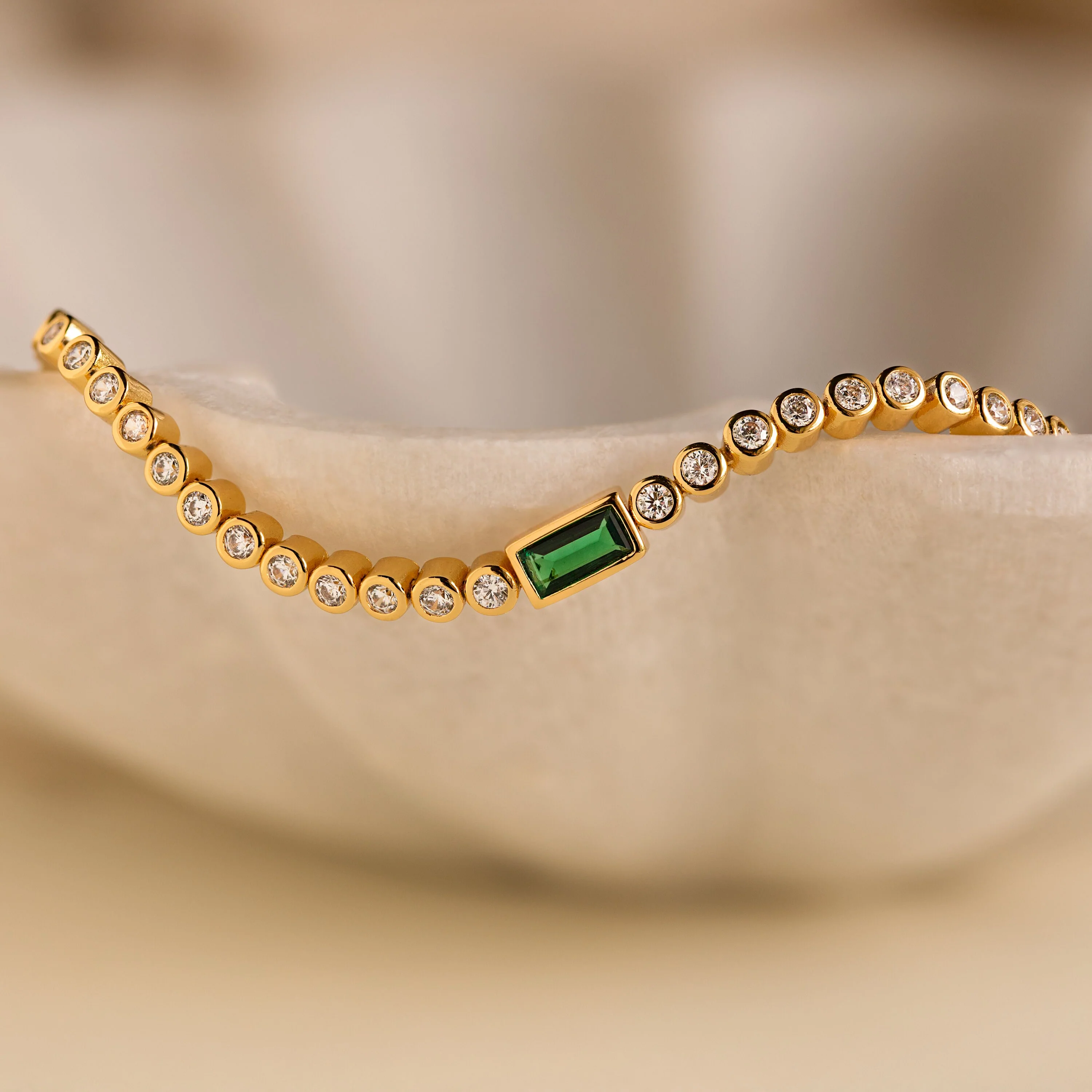 Emerald Baguette Tennis Bracelet - Image 5