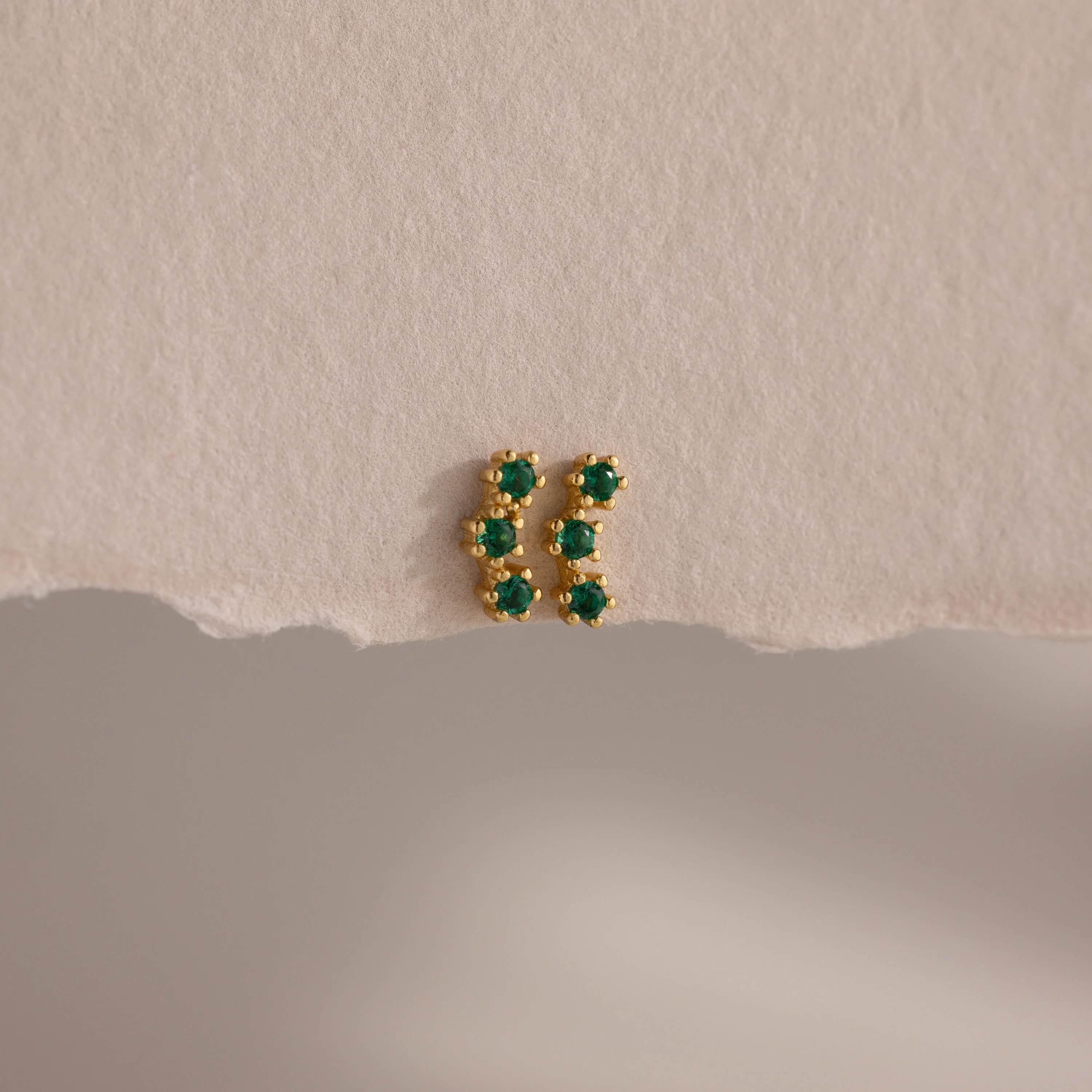 Emerald Cluster Flatback Studs