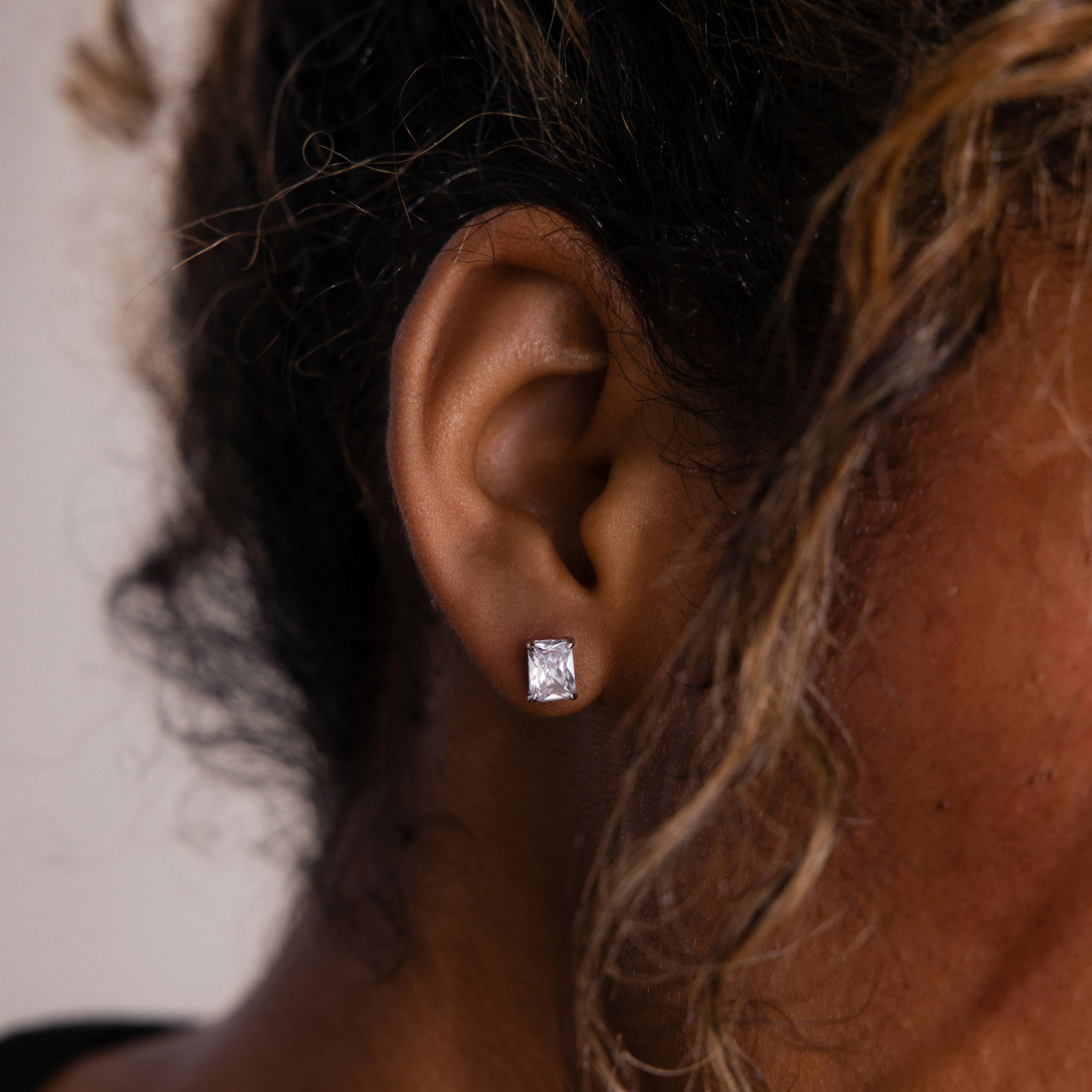 Emerald Diamond Studs - Image 3