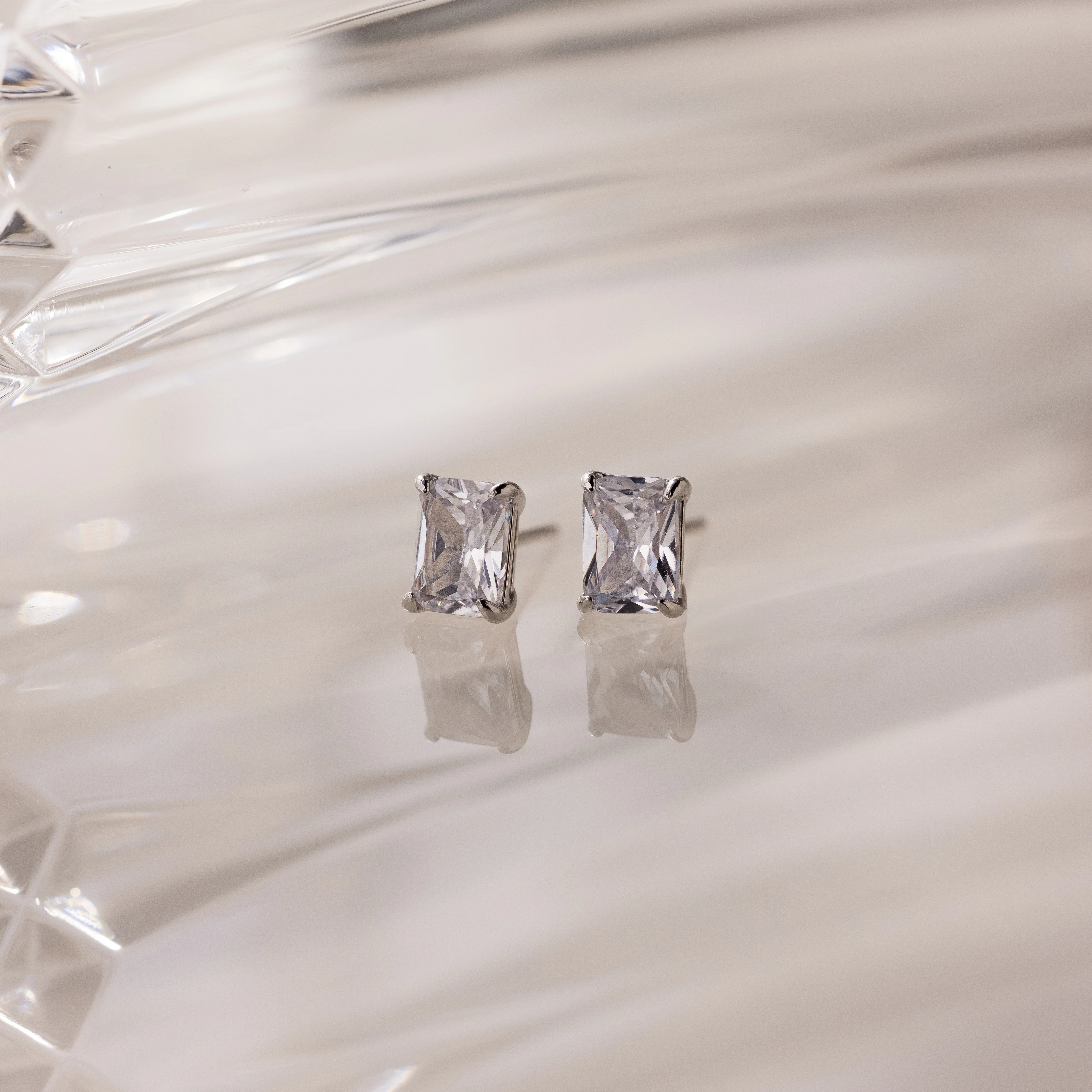 Emerald Diamond Studs - Image 6