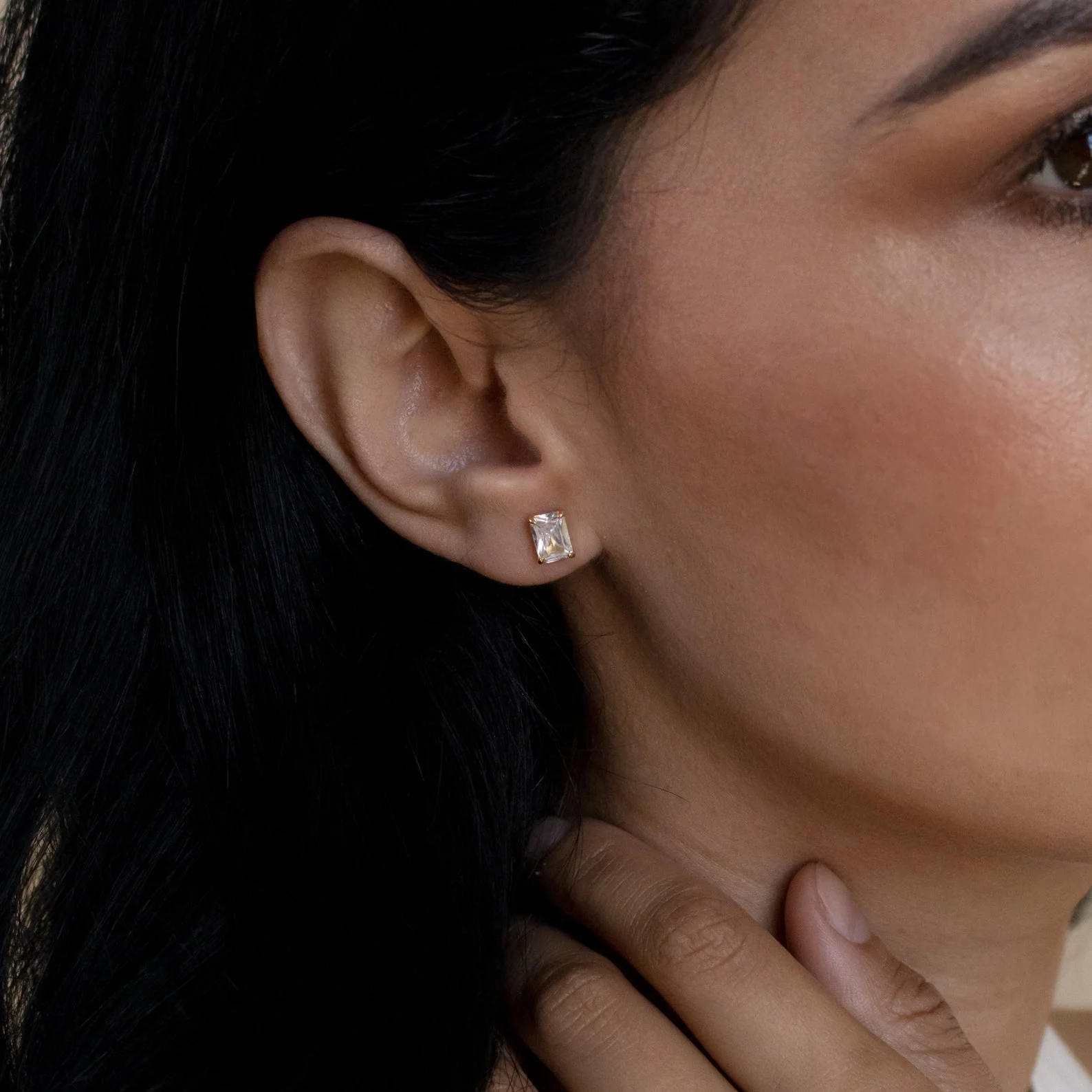 Emerald Diamond Studs - Image 7