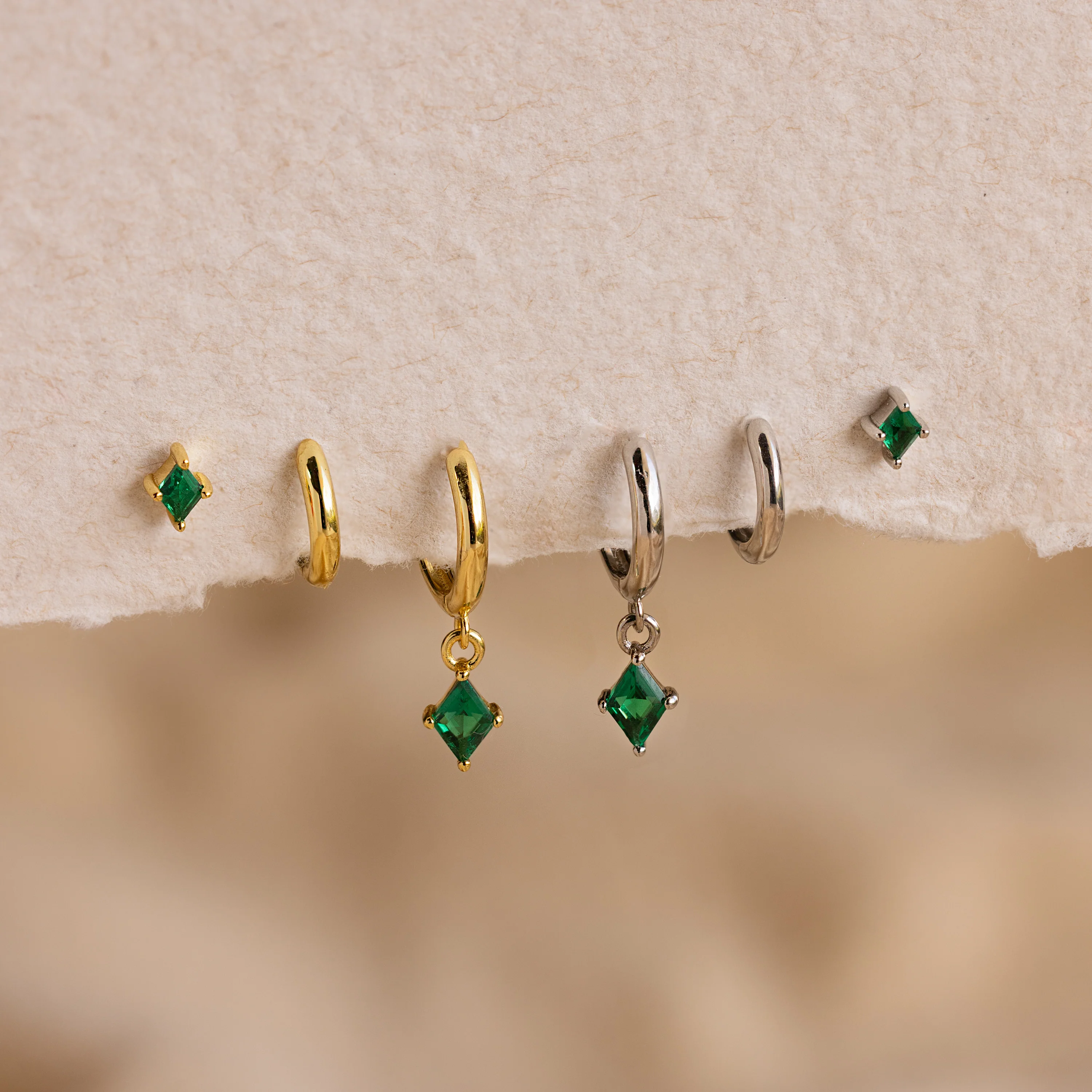 Emerald Earrings Set - Image 3