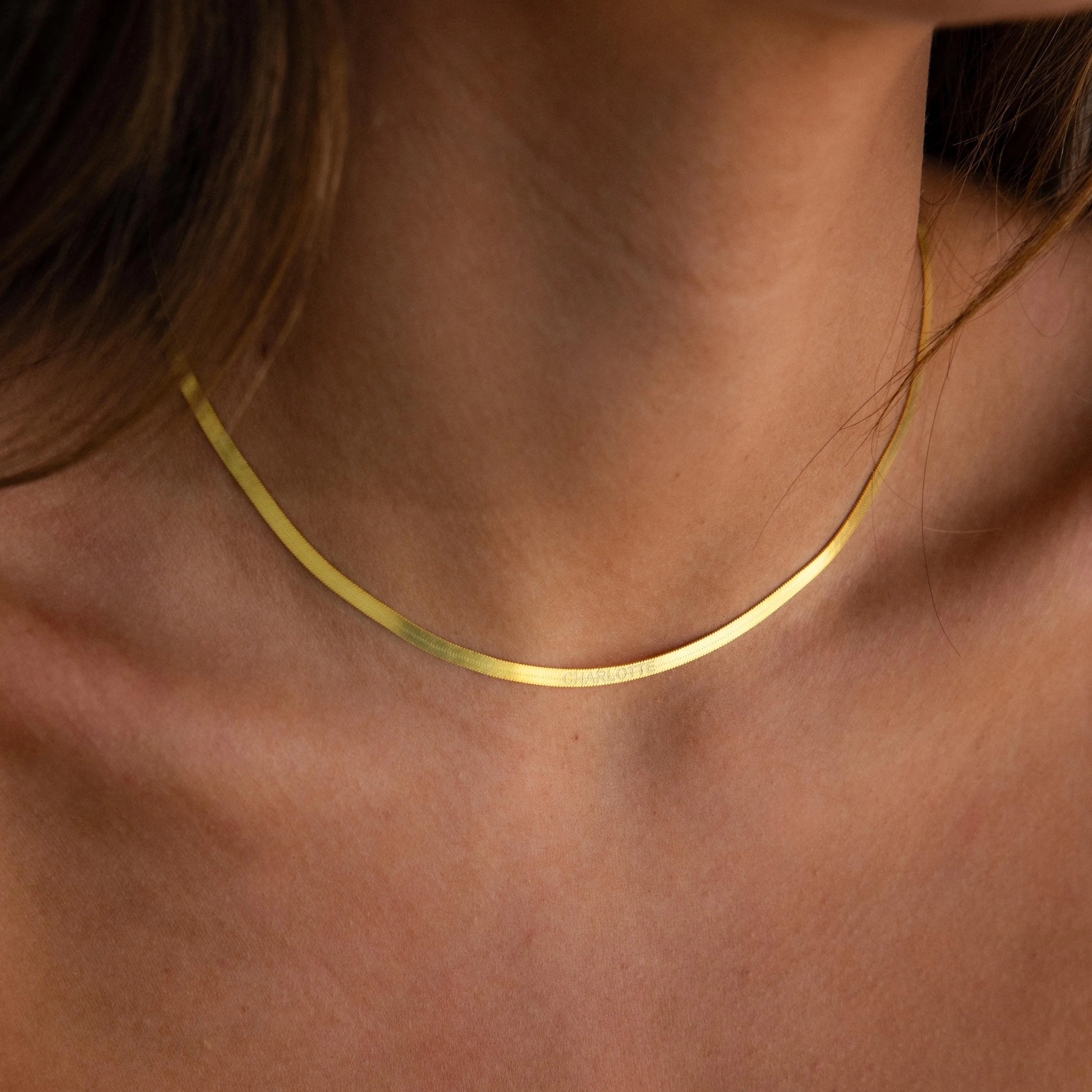 Engraved Herringbone Name Necklace - Image 2