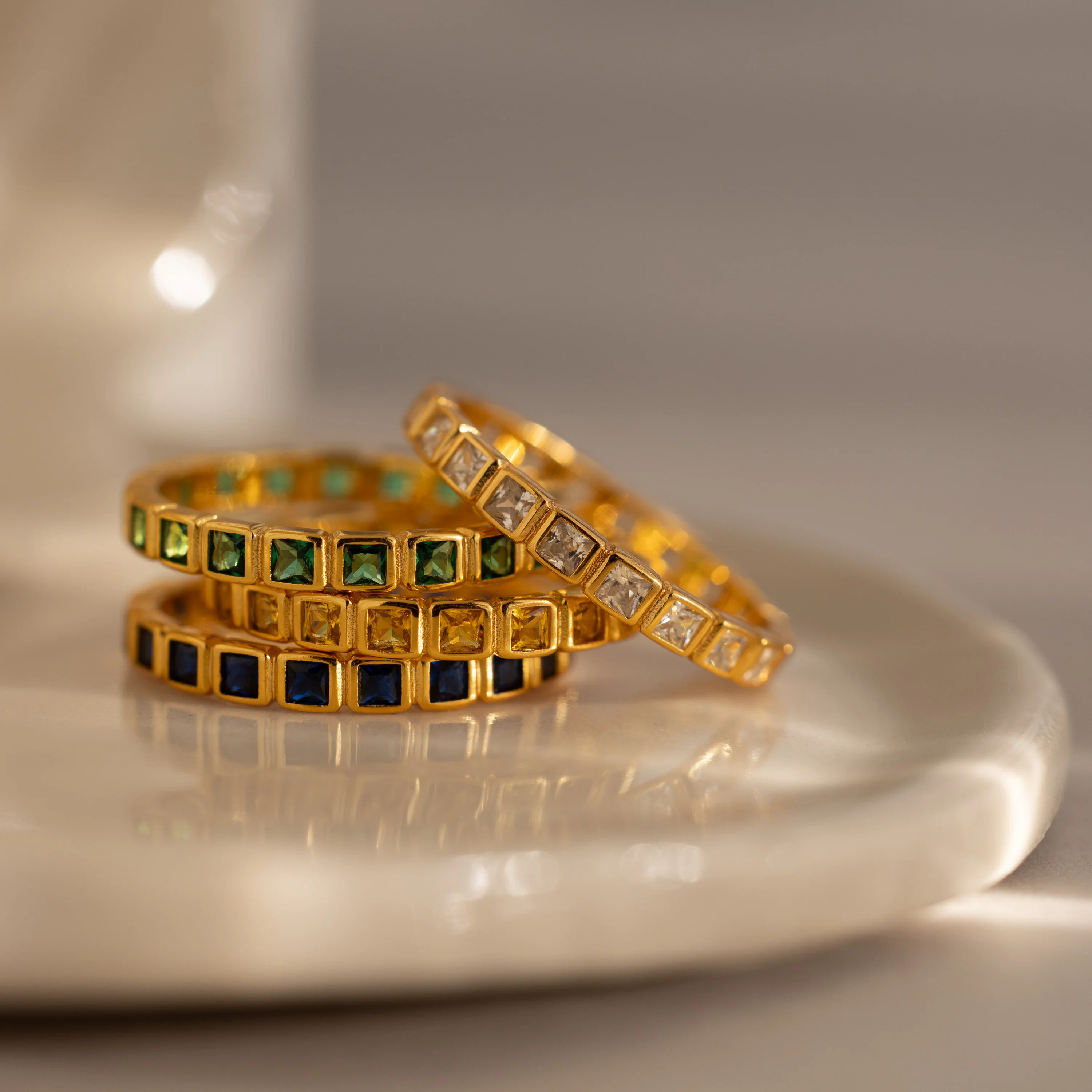 Eternity Bezel Emerald Ring - Image 5