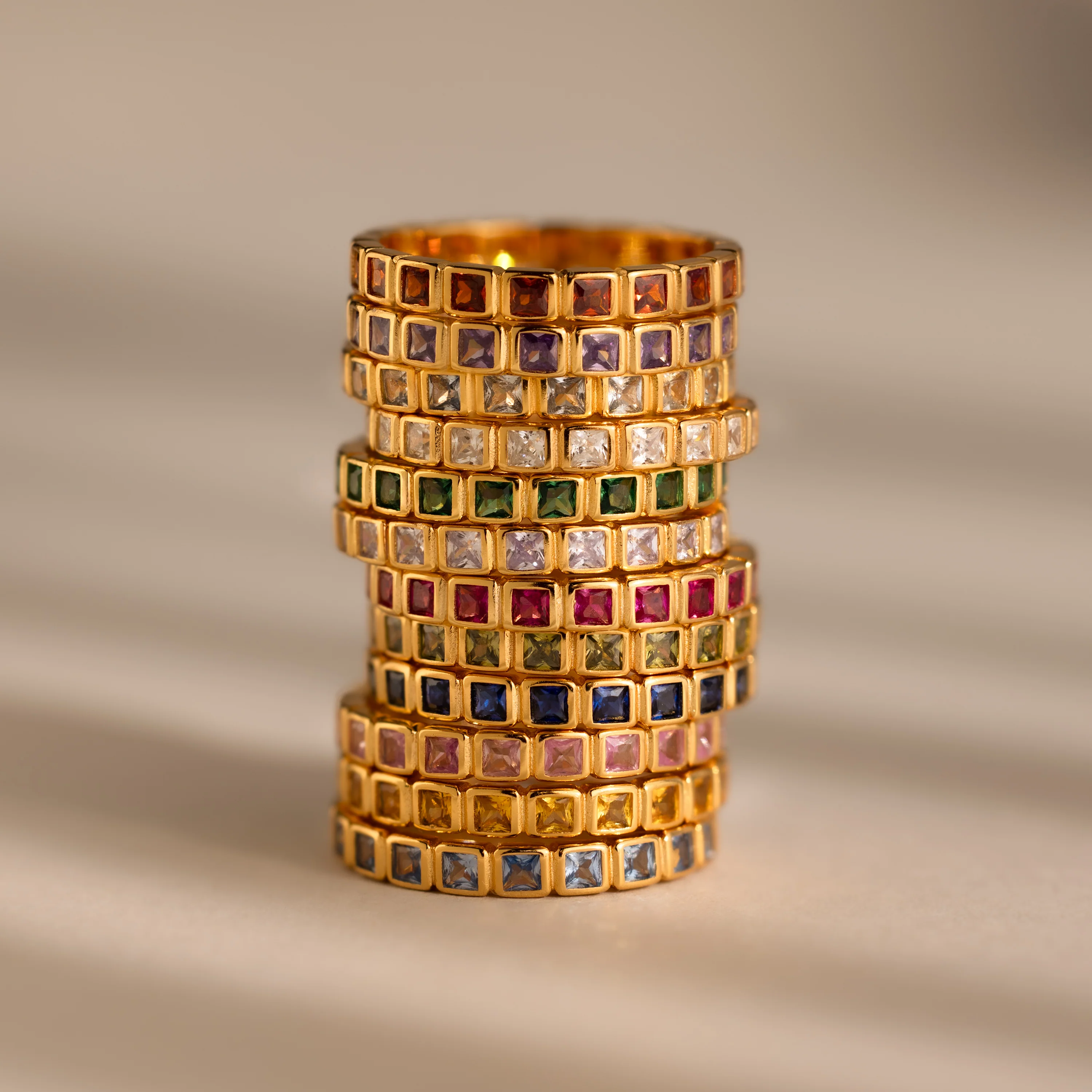 Eternity Bezel Garnet Ring - Image 7