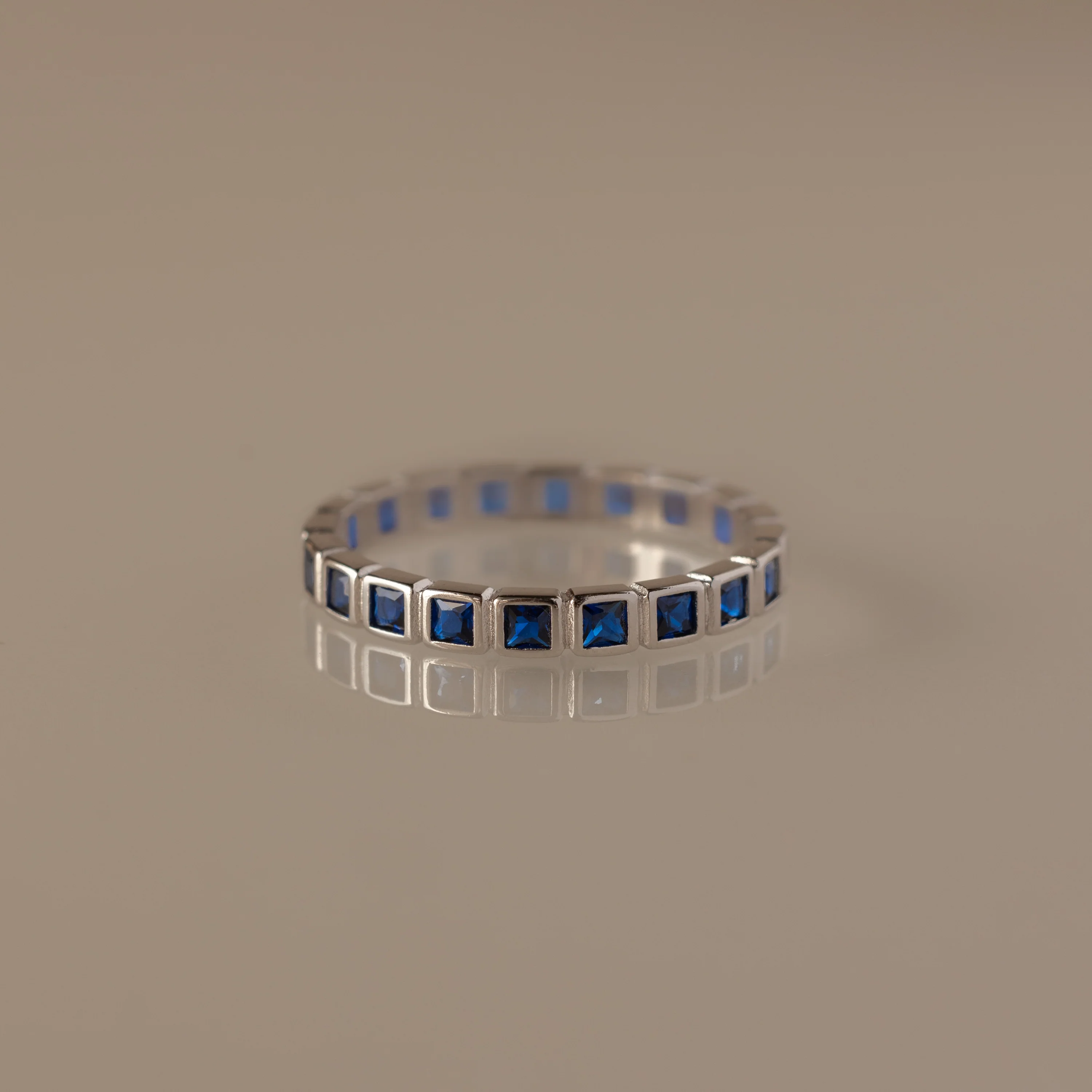 Eternity Bezel Sapphire Ring - Image 3