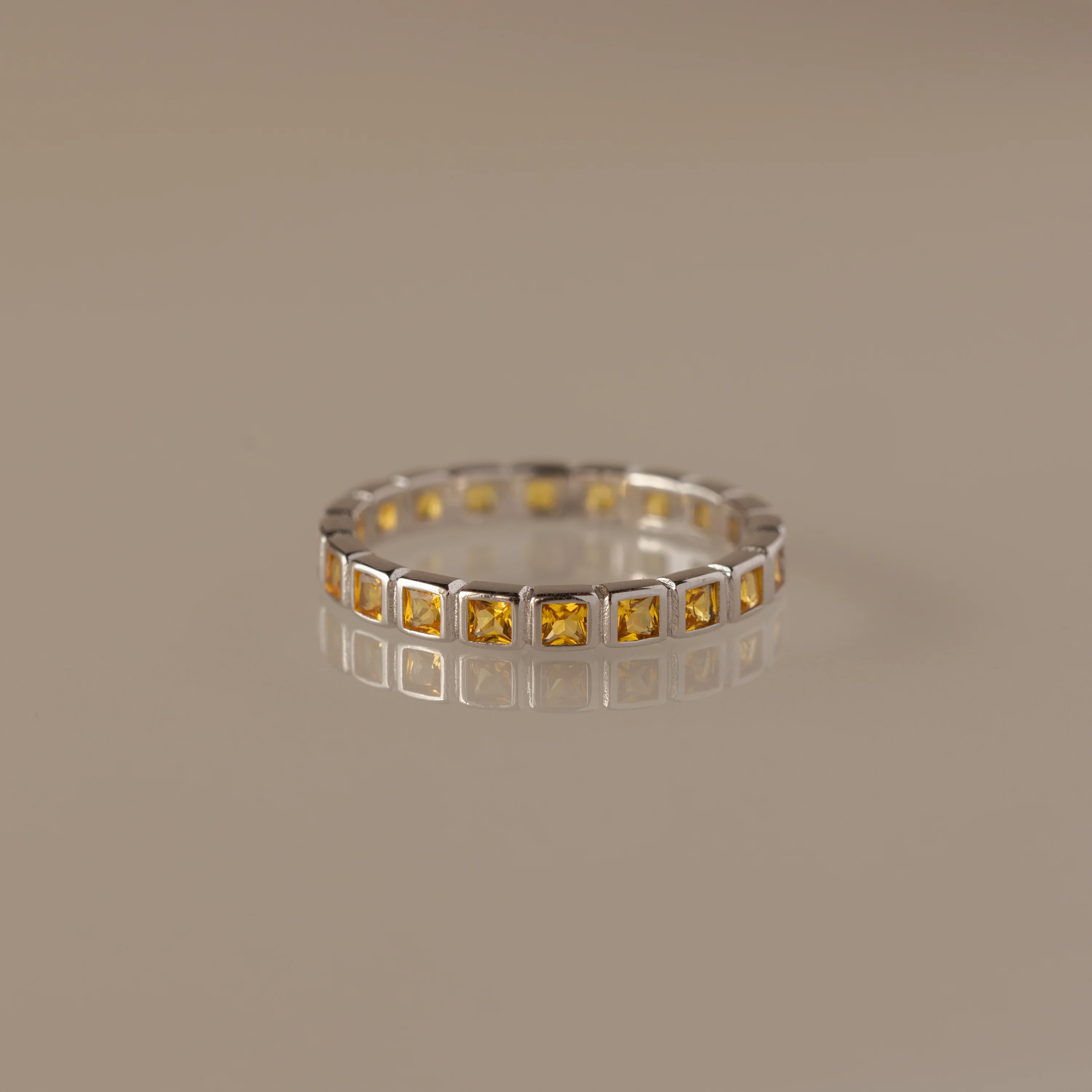 Eternity Bezel Topaz Ring - Image 3