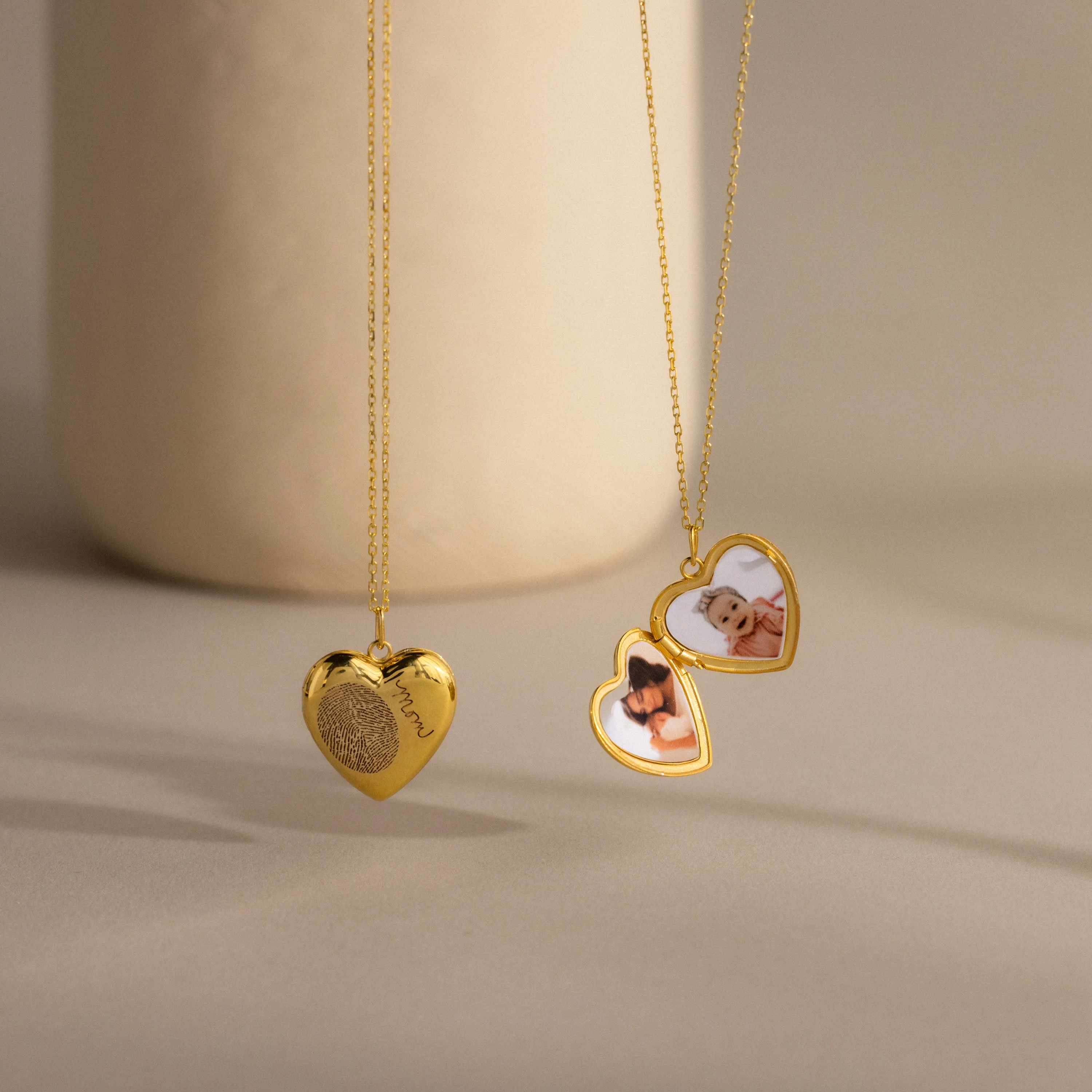 Fingerprint Heart Locket Necklace - Image 7