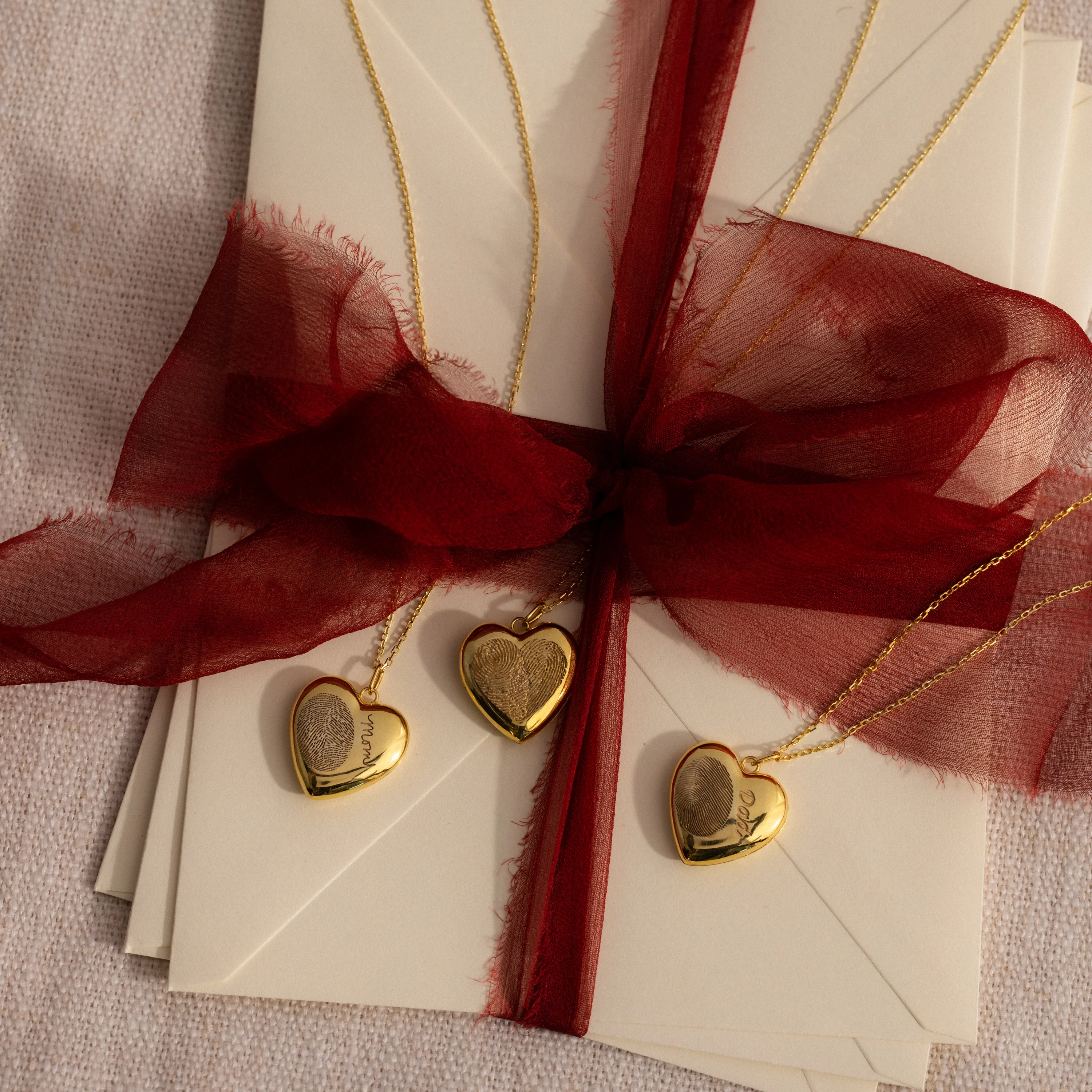 Fingerprint Heart Locket Necklace - Image 9