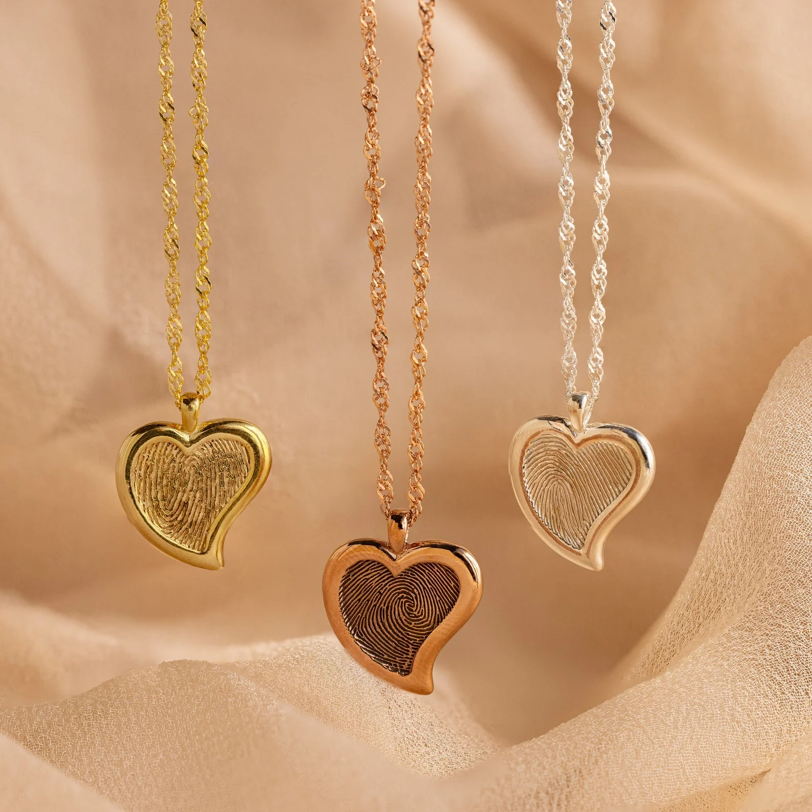 Fingerprint Heart Necklace - Image 3
