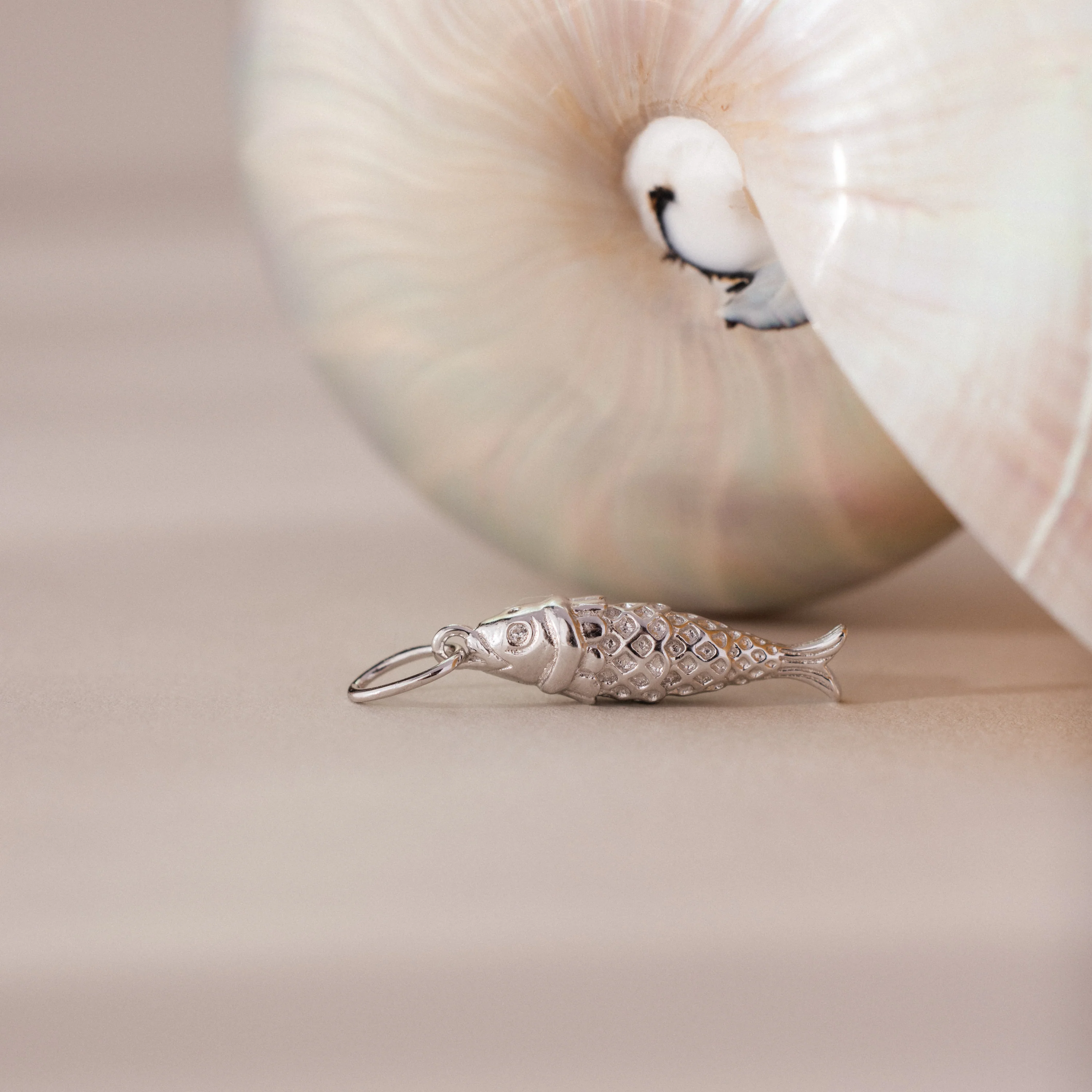 Fish Charm in Silver - Image 3