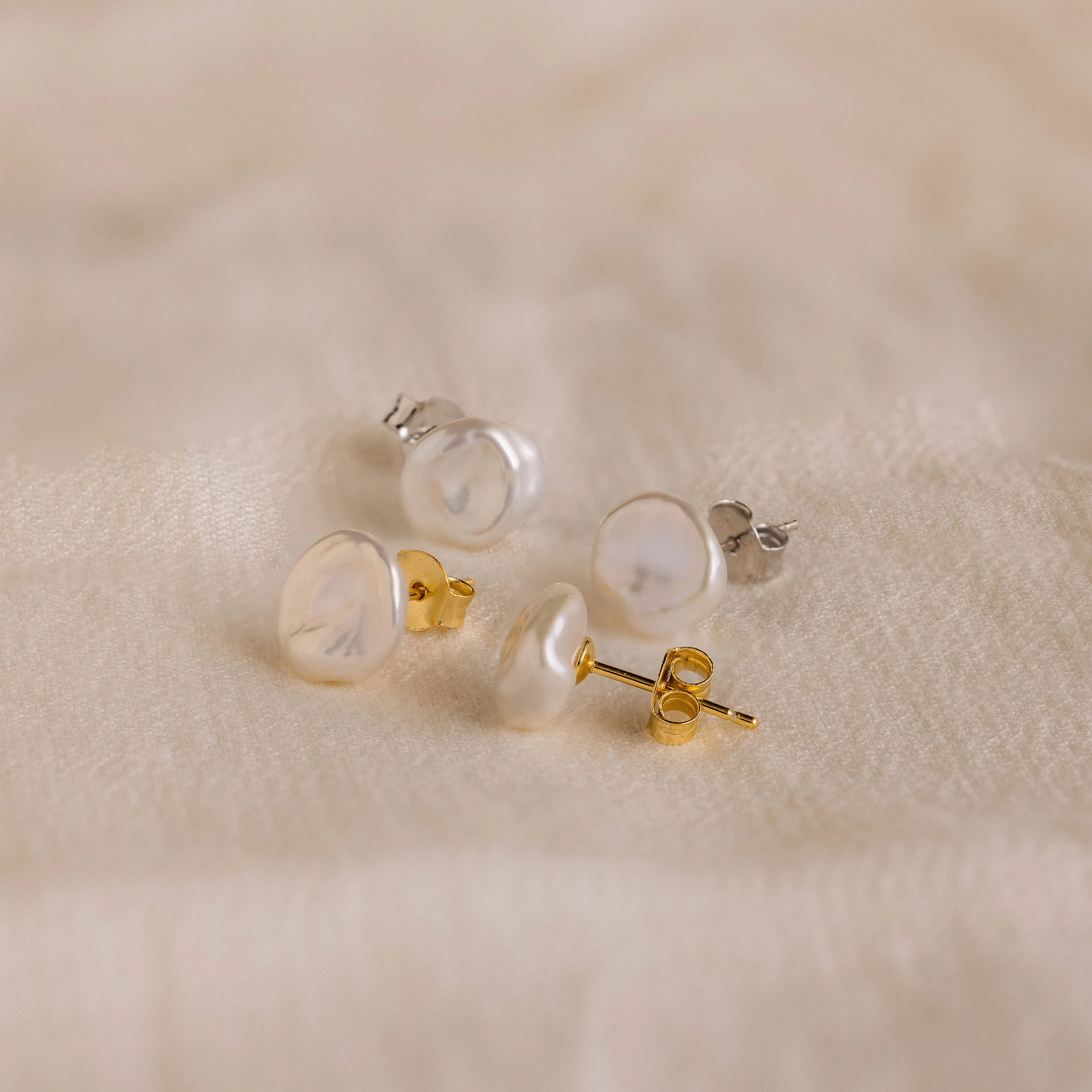 Freshwater Pearl Studs - Image 3
