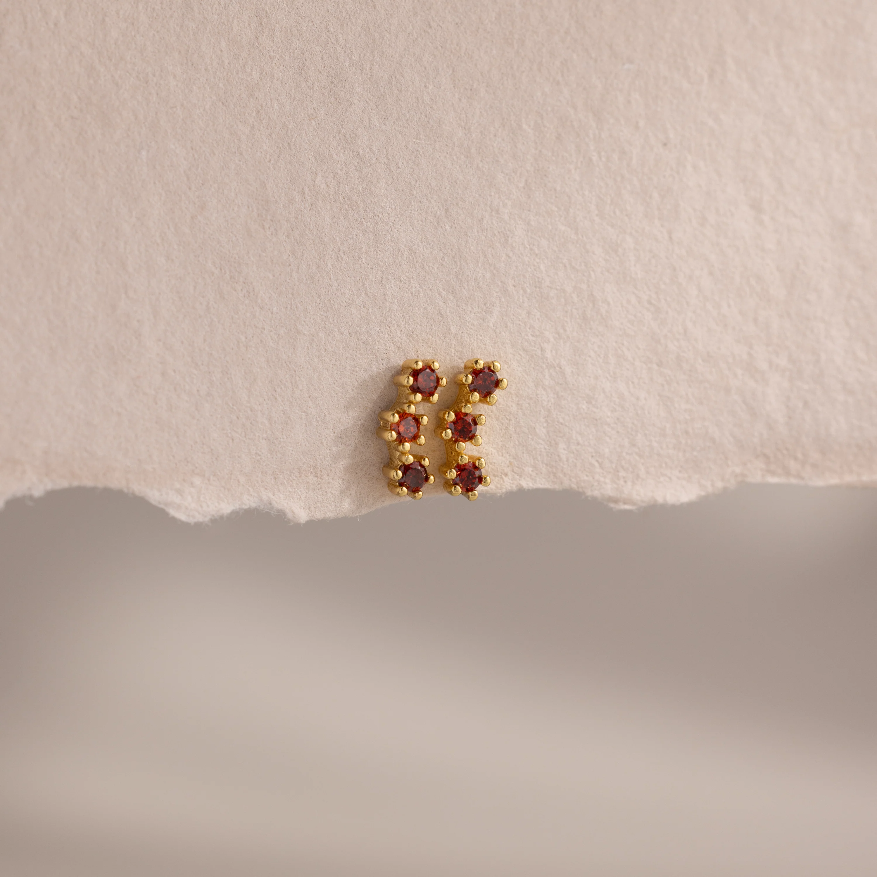 Garnet Cluster Flatback Studs