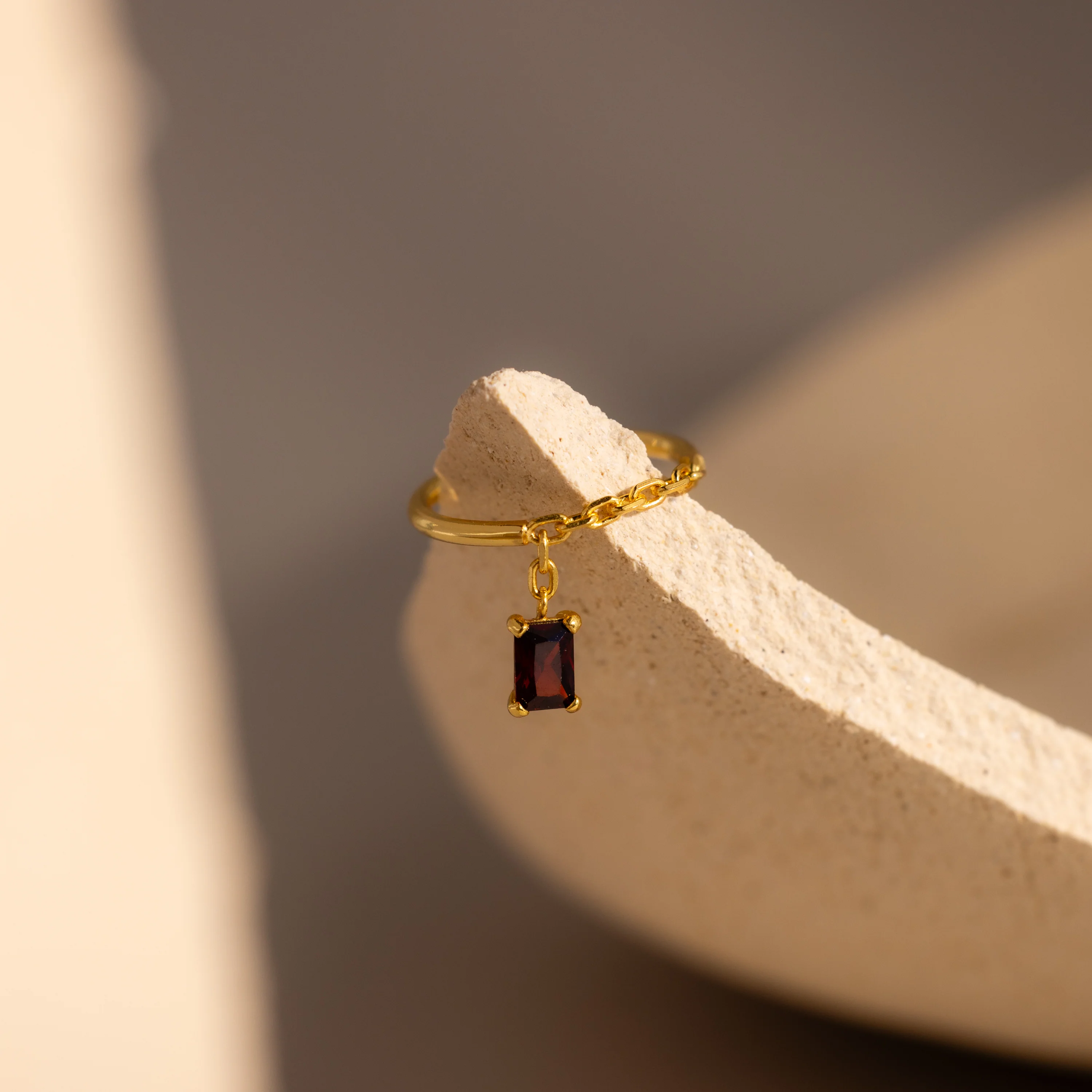 Birthstone Drop Chain Ring - Image 7