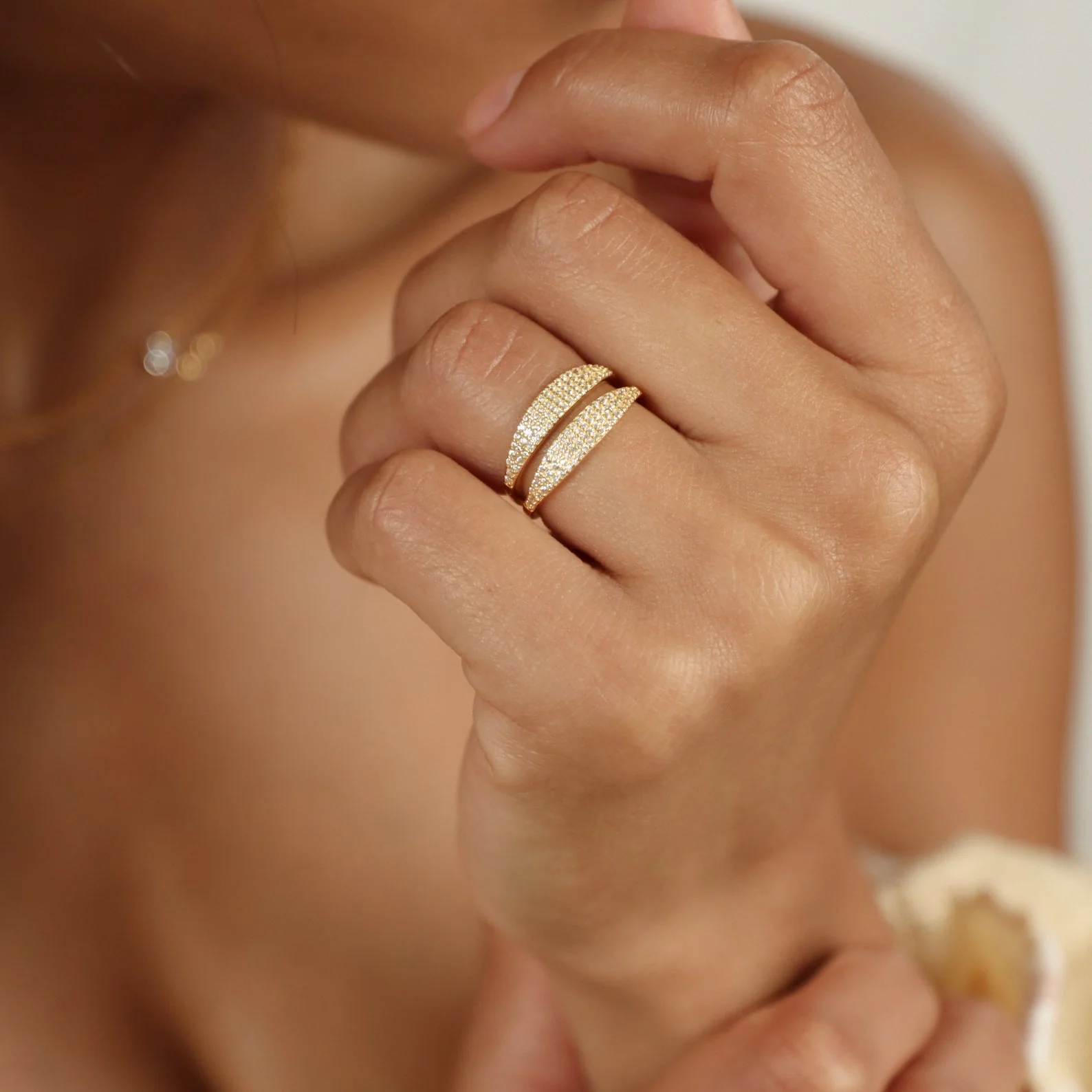 Gina Pave Signet Ring - Image 5