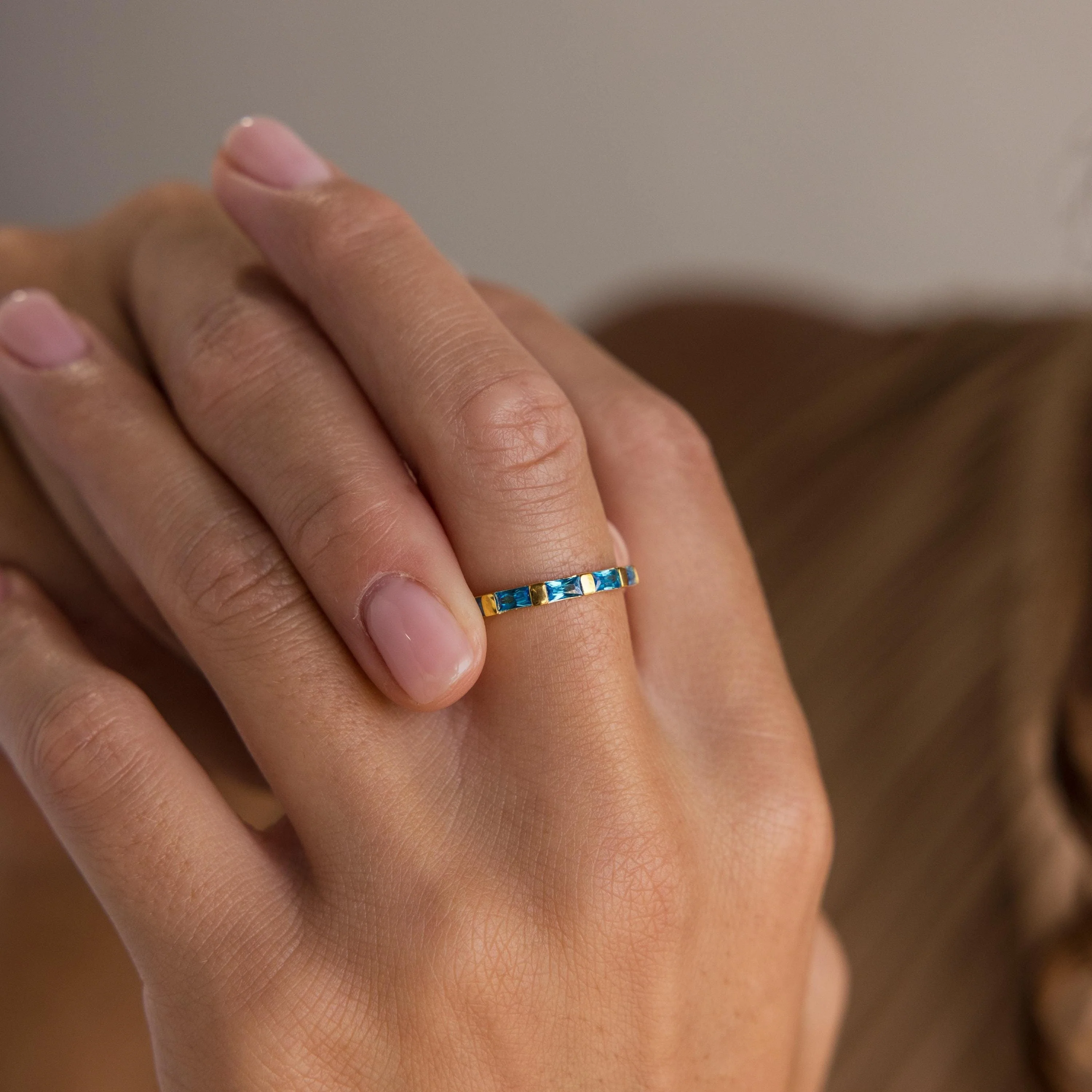 Half Eternity Birthstone Ring - Image 3