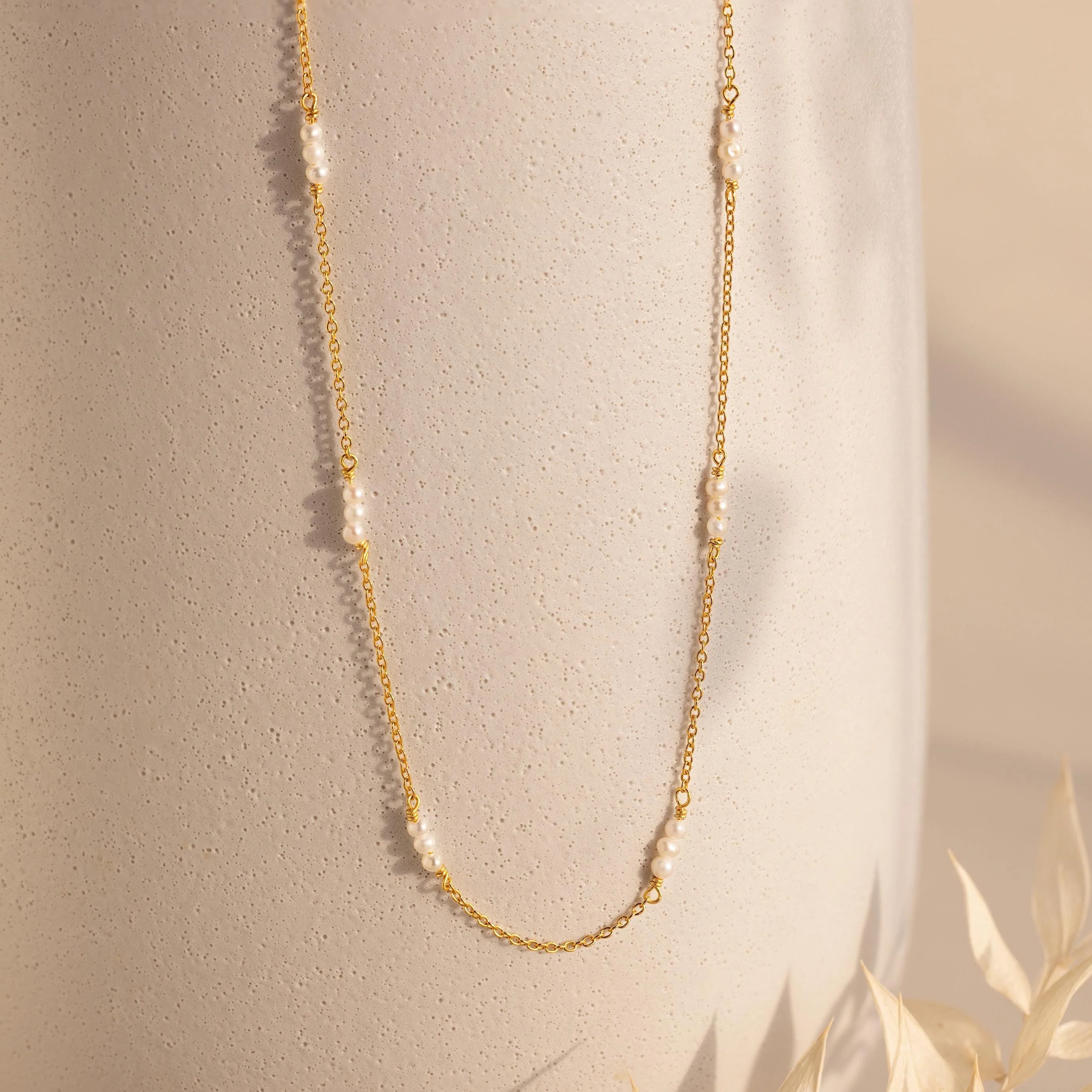 Hali Pearl Station Necklace - Image 2