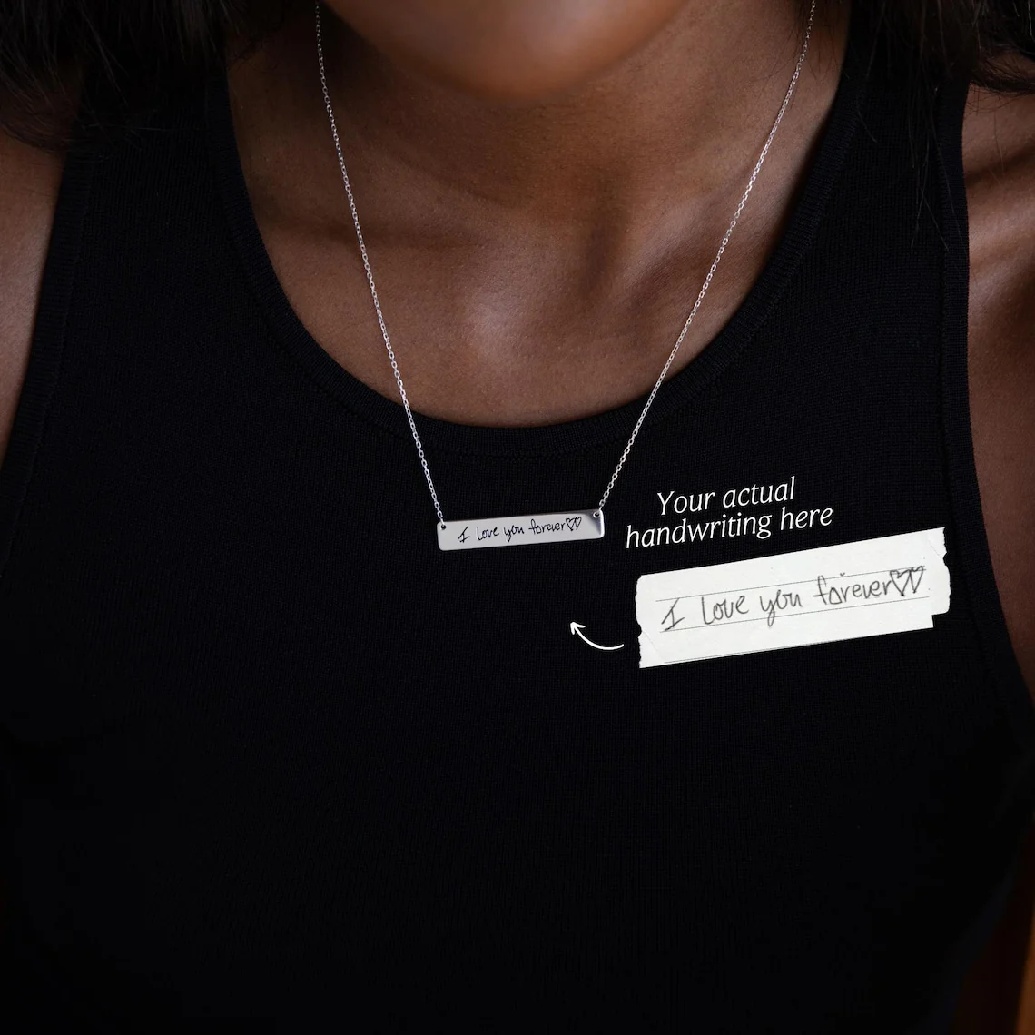 Handwriting Bar Necklace - Image 4