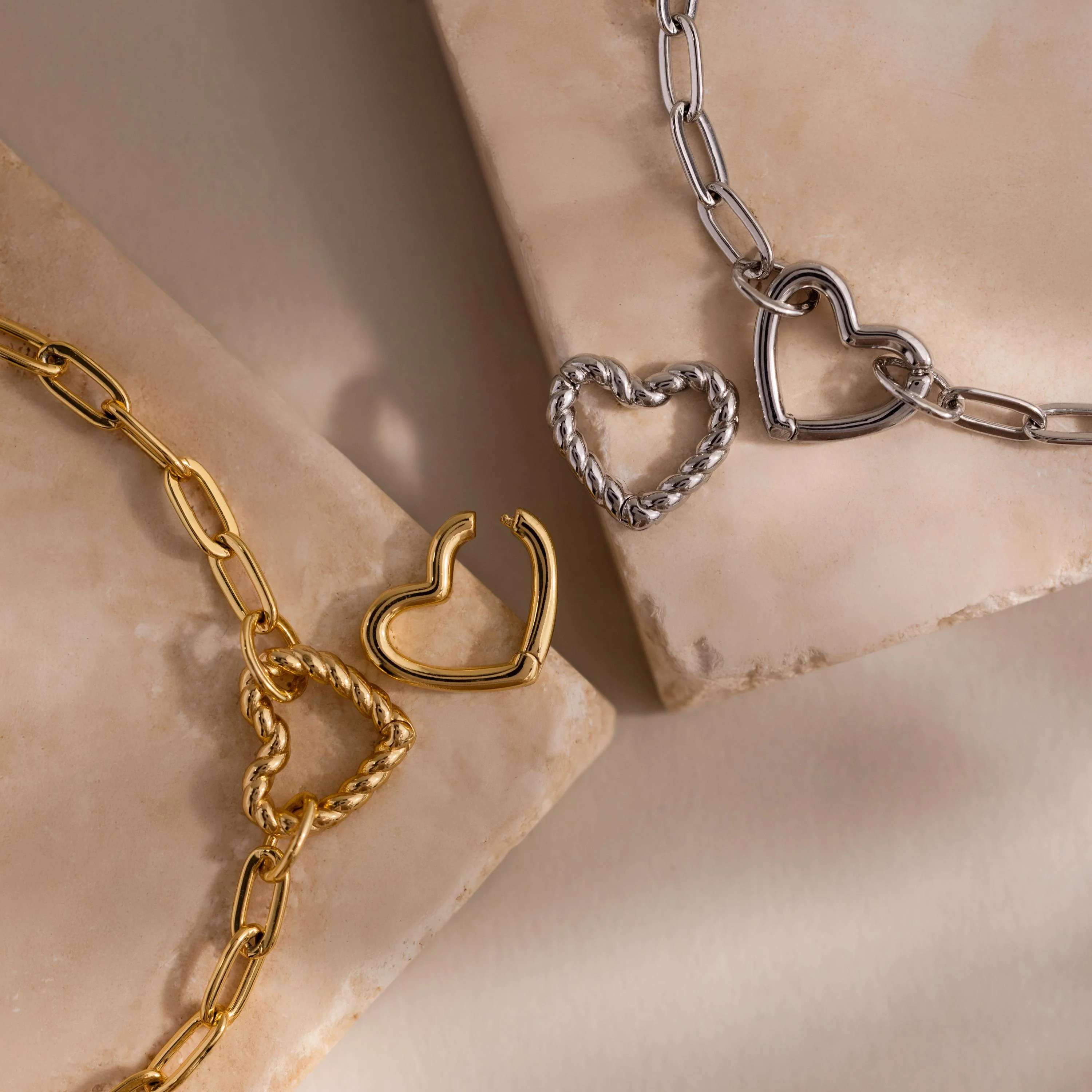 Heart Carabiner Paperclip Bracelet - Image 5