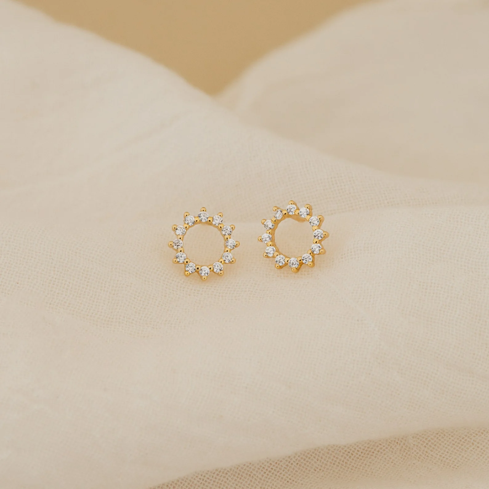 Helen Diamond Sun Studs - Image 3