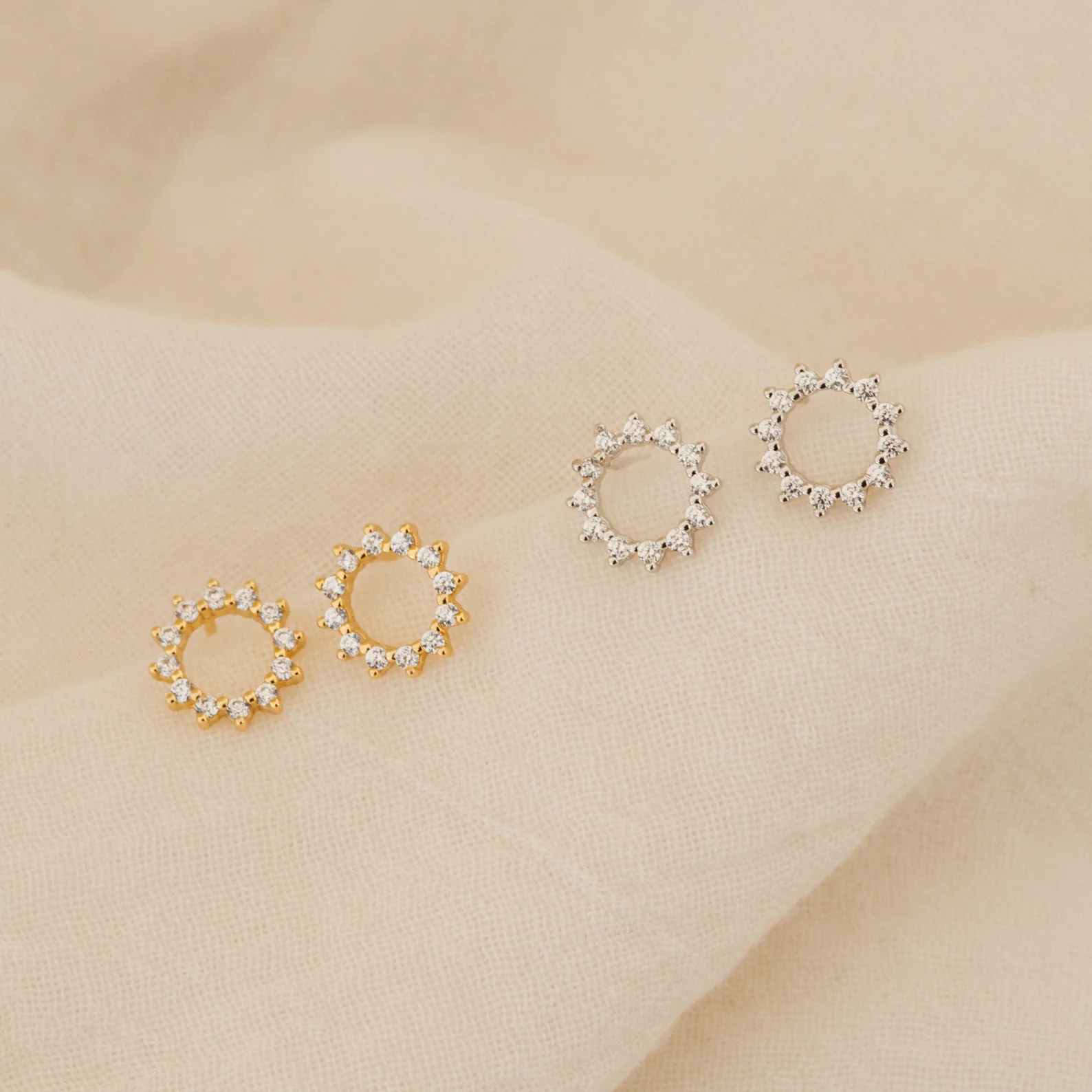 Helen Diamond Sun Studs - Image 5