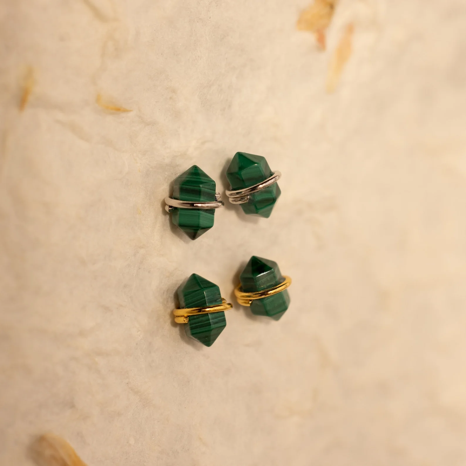 Herkimer Malachite Studs - Image 3
