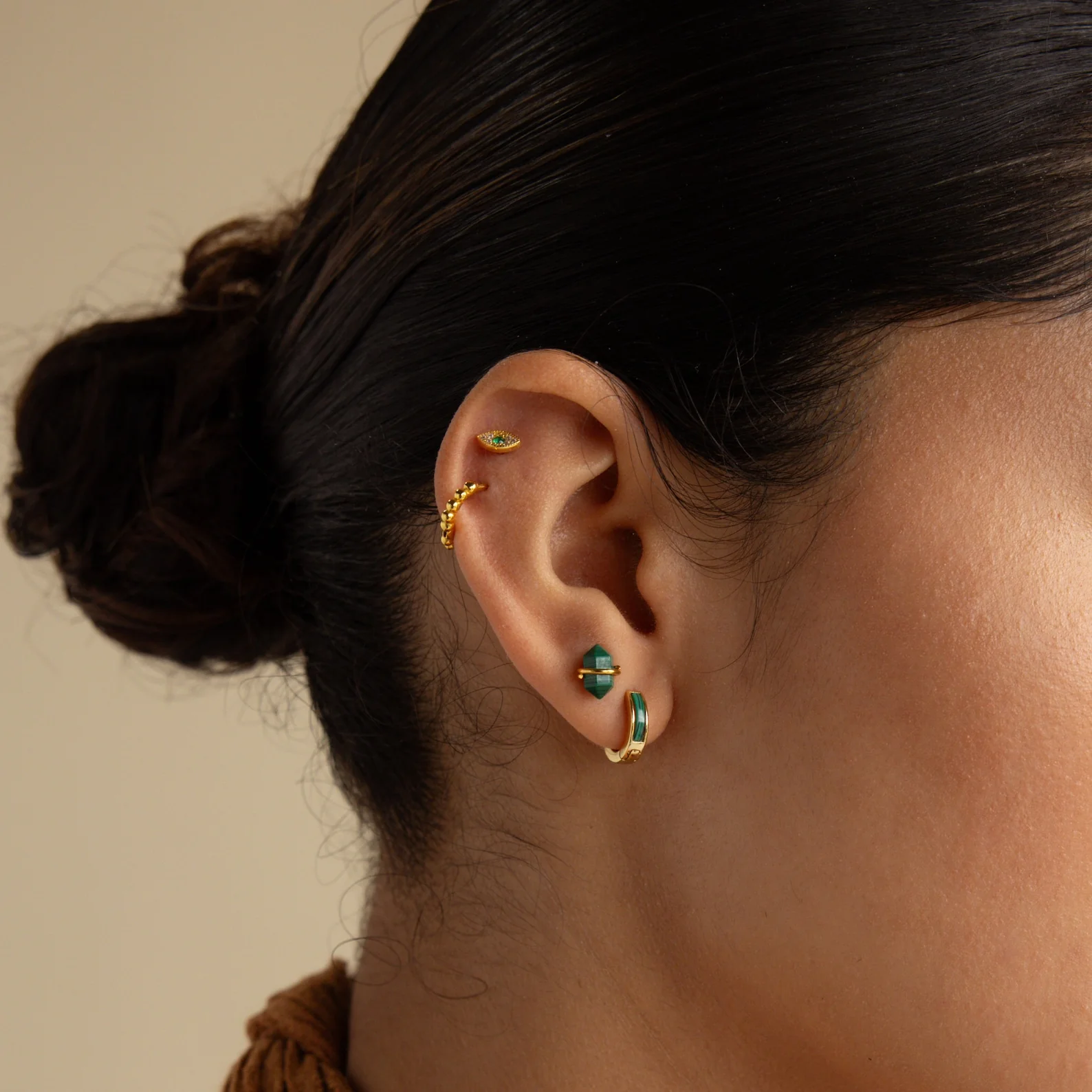 Herkimer Malachite Studs - Image 8