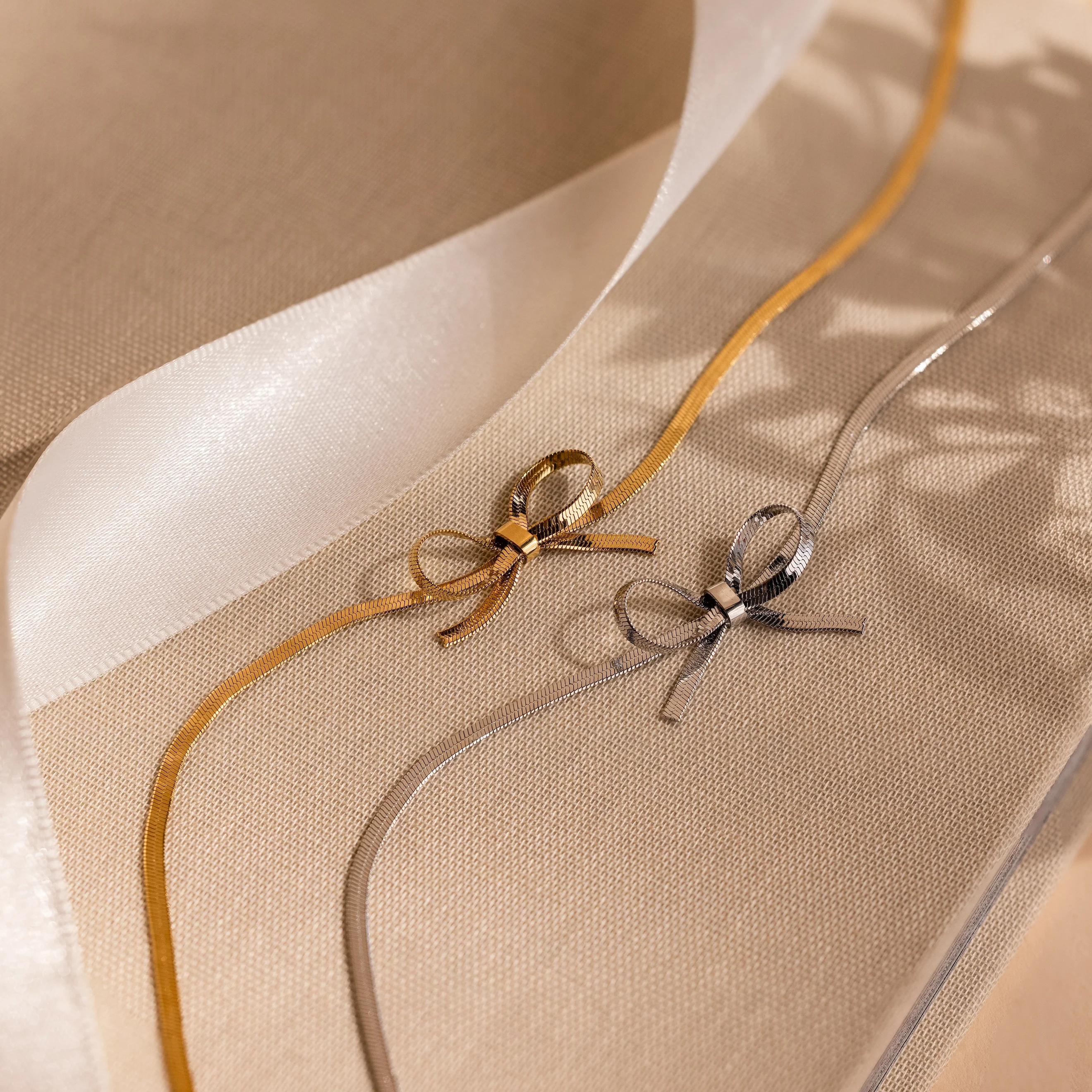 Herringbone Bow Necklace - Image 8