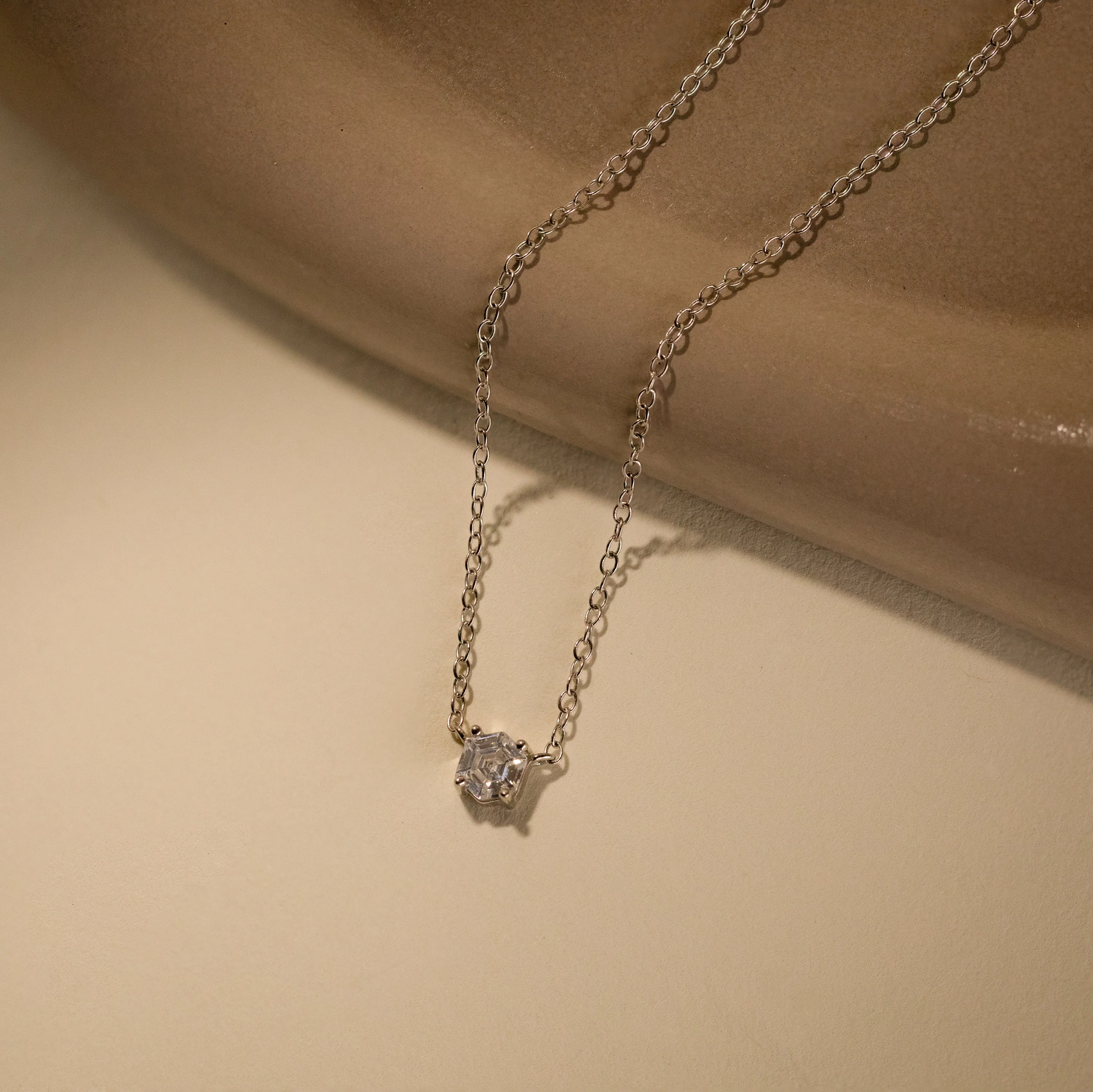 Hexagon Diamond Necklace - Image 5