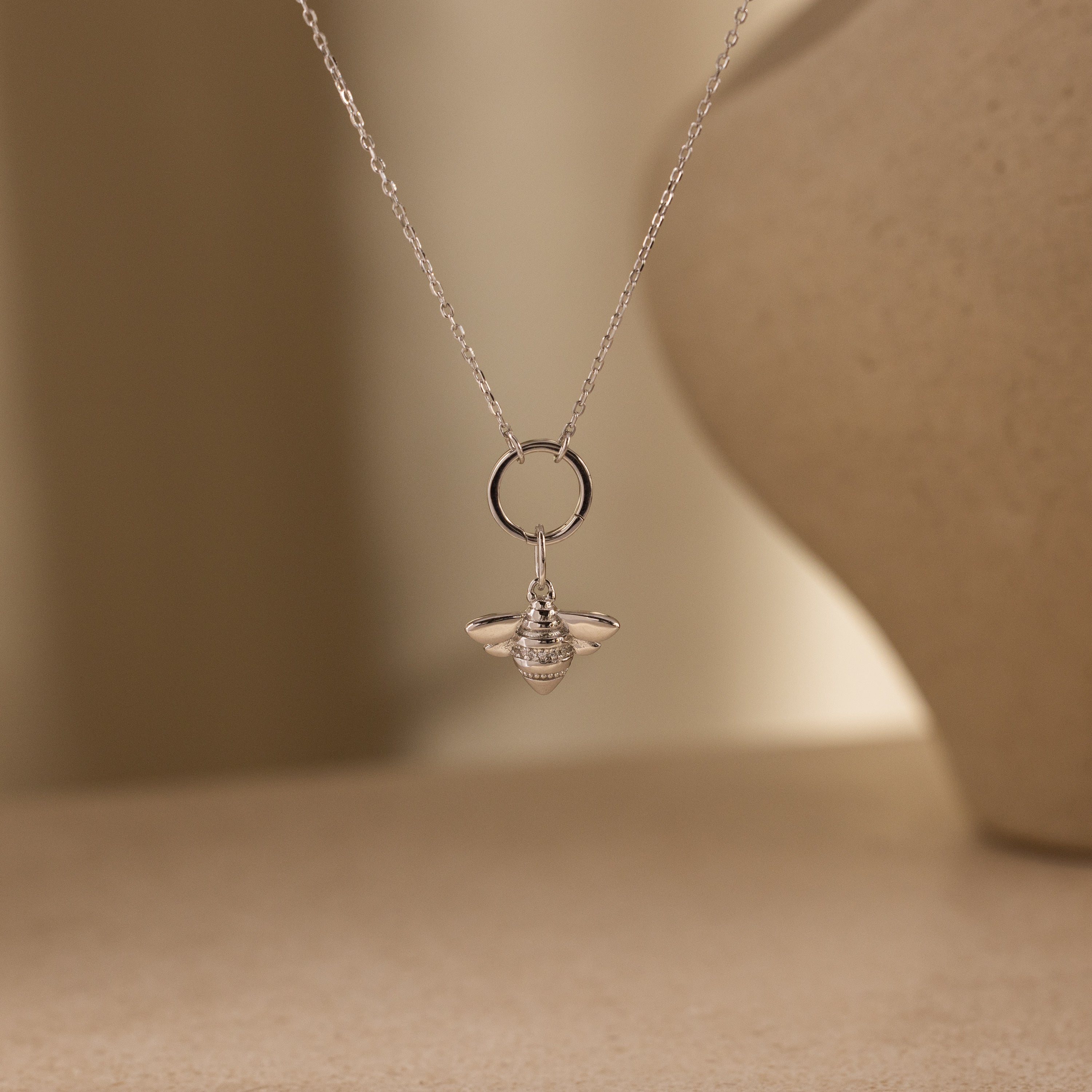 Honeybee Charm in Silver - Image 3