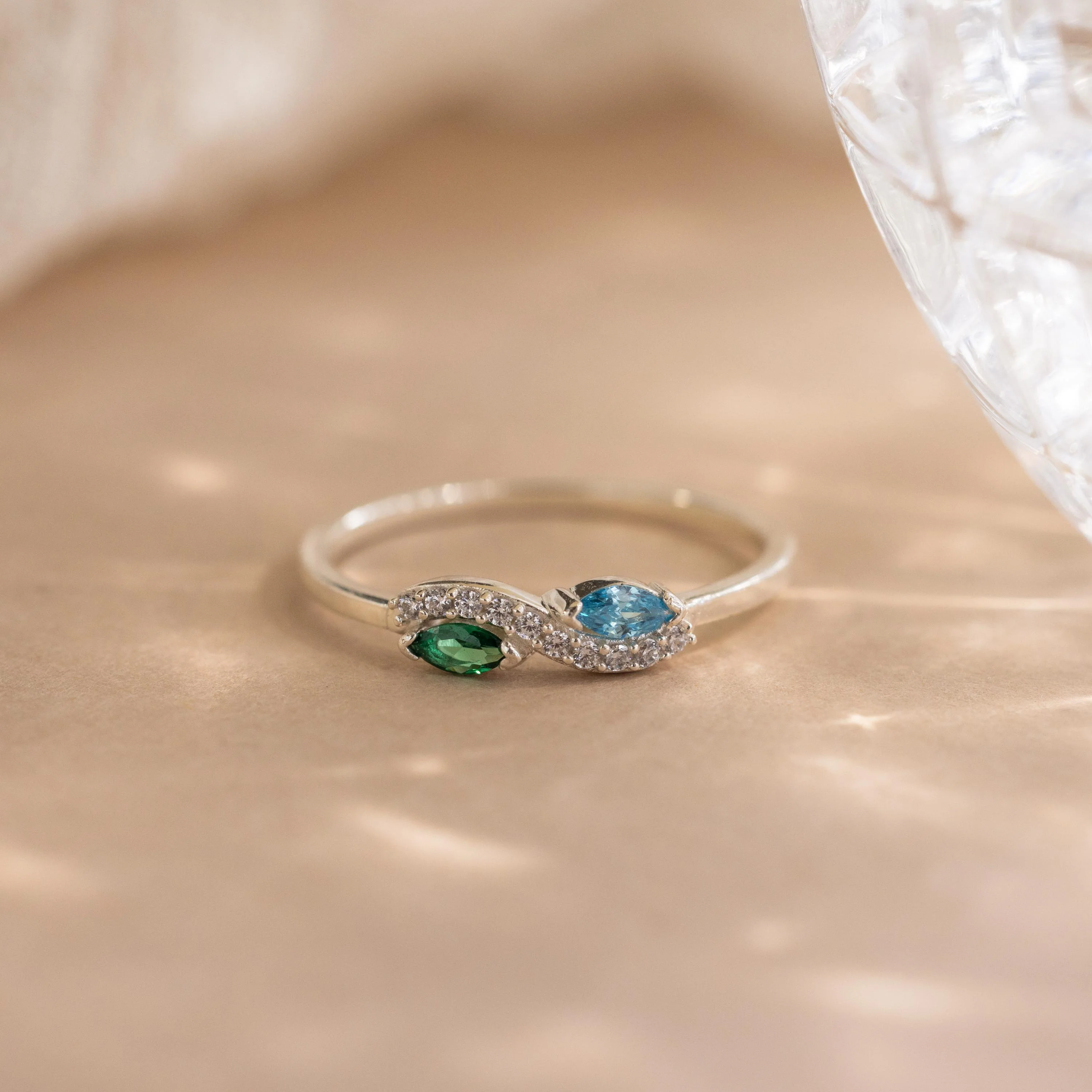 Infinity Marquise Birthstone Ring - Image 5