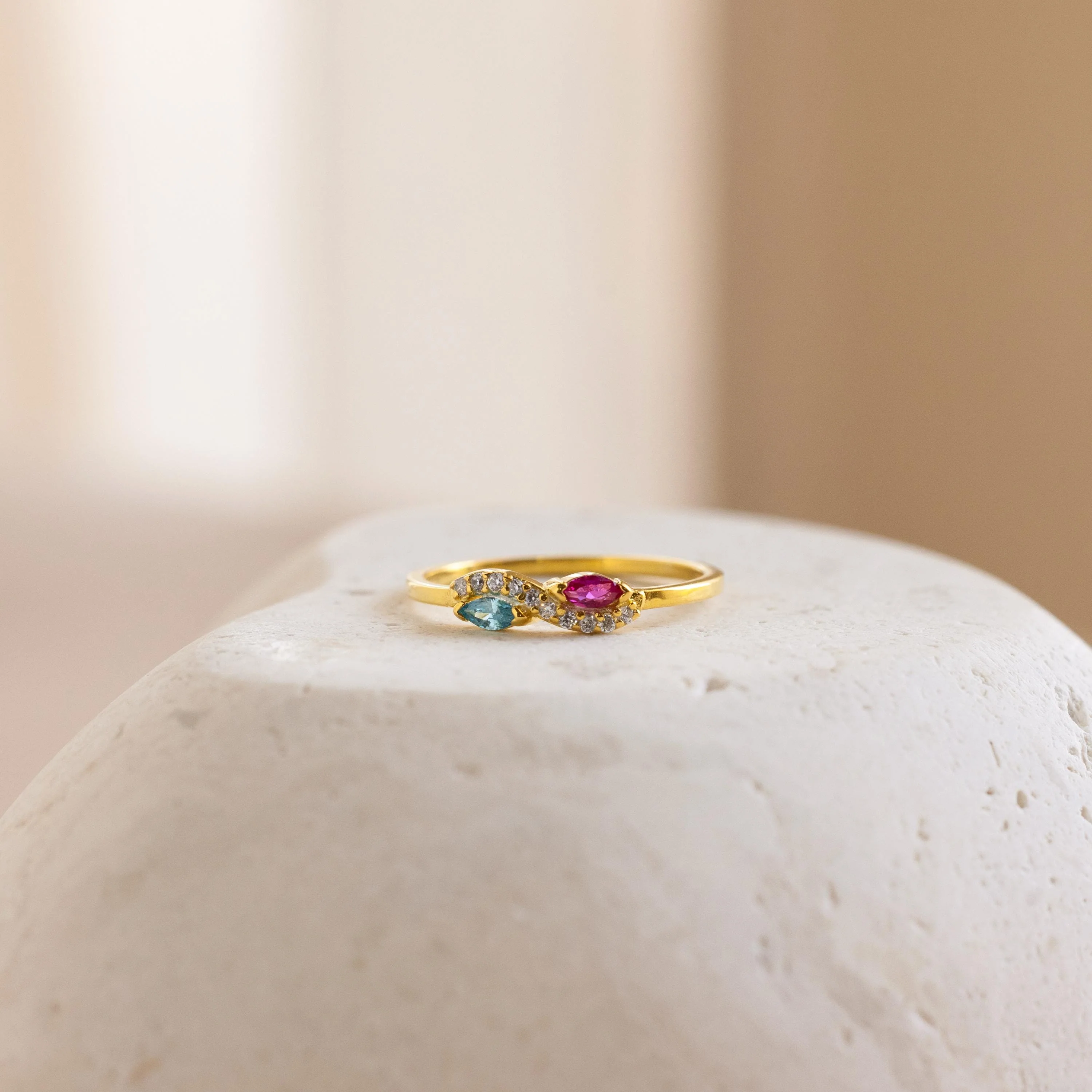 Infinity Marquise Birthstone Ring - Image 7
