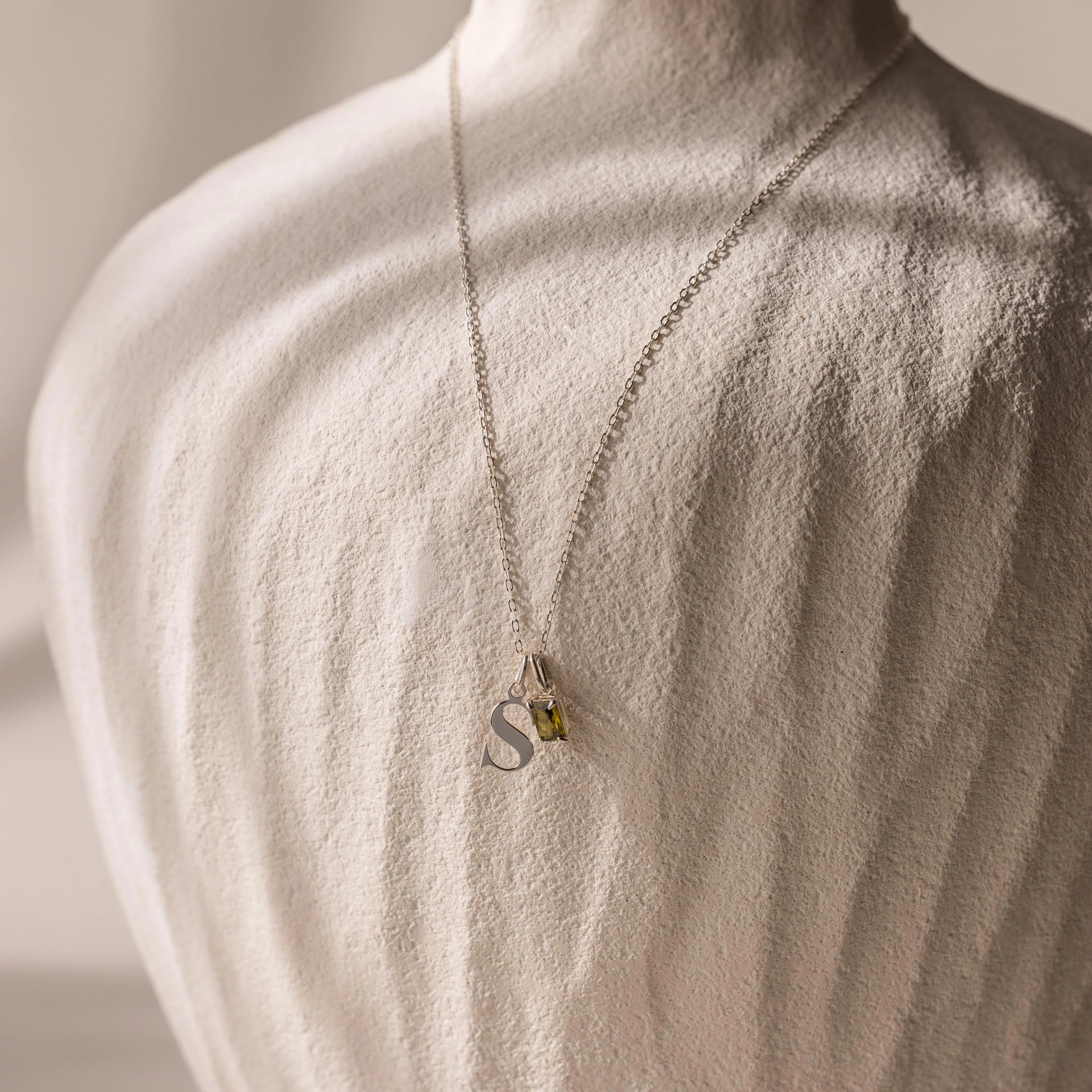Initial Birthstone Charm Necklace - Image 5