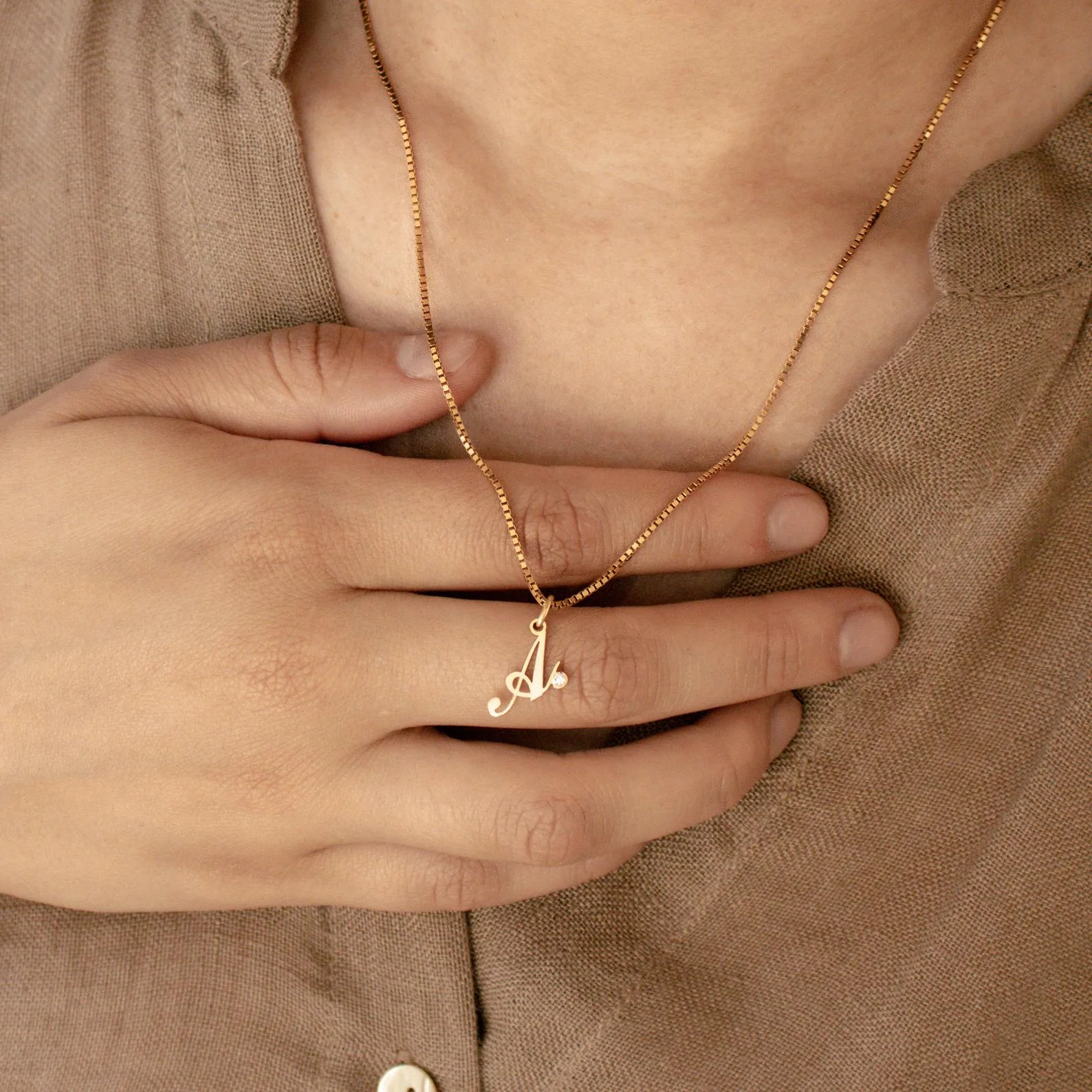 Initial Birthstone Necklace - Image 6